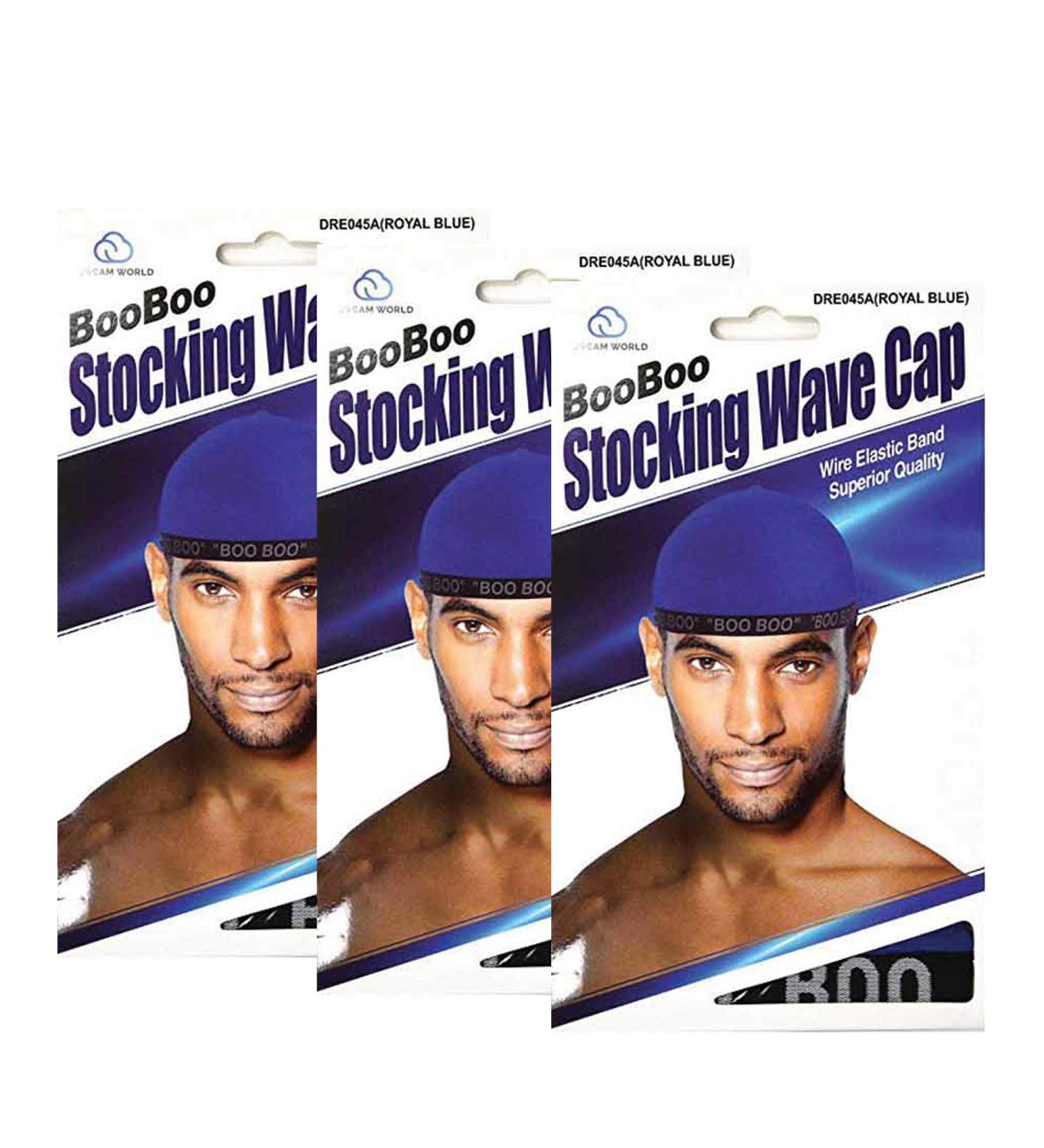Royal Blue Dream Boo Boo Stocking Wave Cap 3-Pack - Ultimate Hair Protection - Buy Online on GoSupps.com