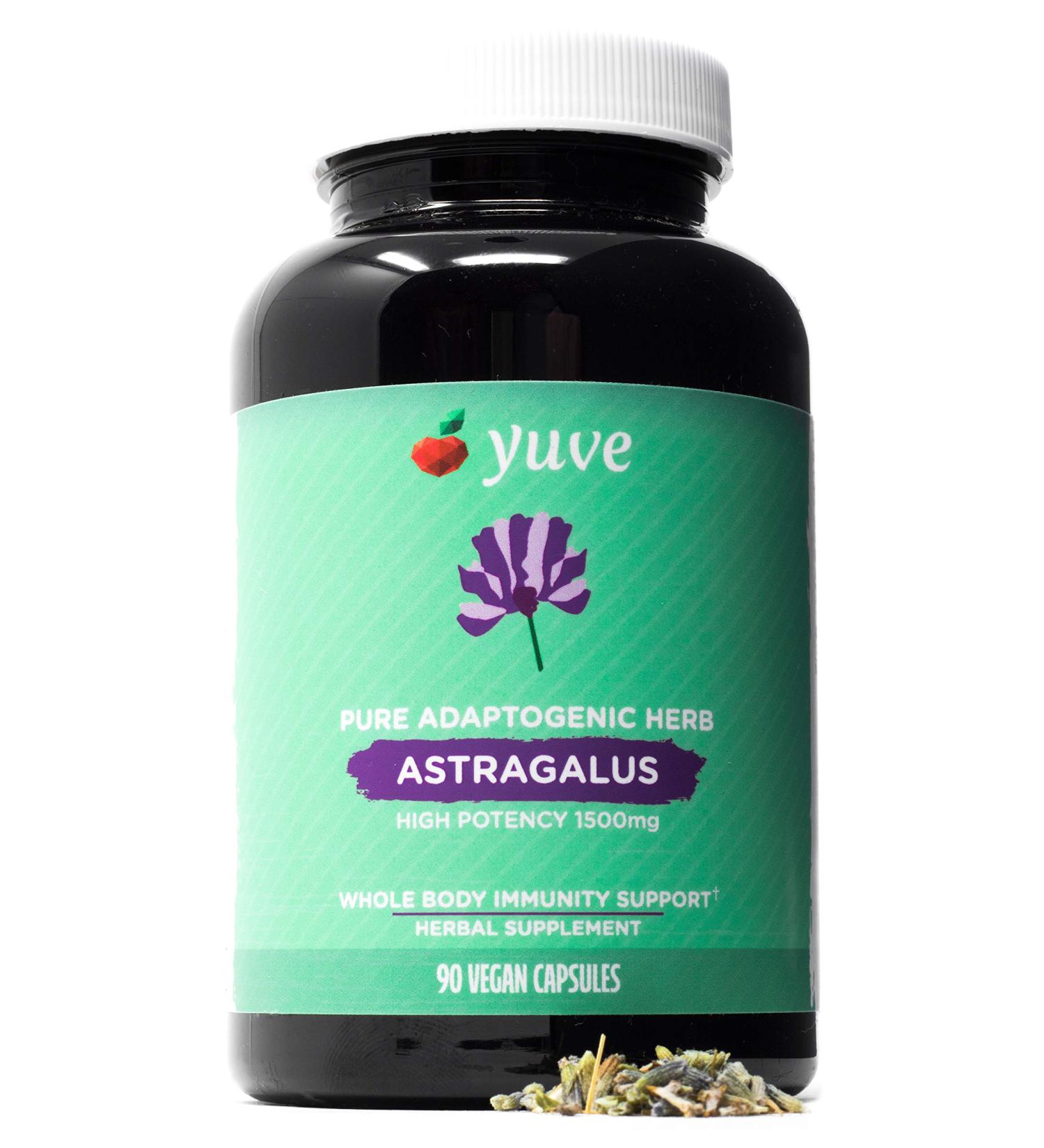 Astragalus Root 1500mg Supplement for Immune Support, Cardiovascular Health & Anti-Aging - Vegan & Gelatin-Free - 90 Capsules - Buy Online on GoSupps.com