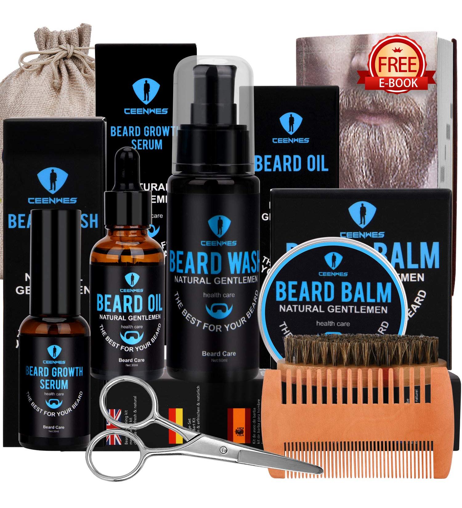 Beard Grooming Kit - Beard Oil, Wash, Balm & Growth Serum | Perfect Gifts for Him - Buy Online on GoSupps.com
