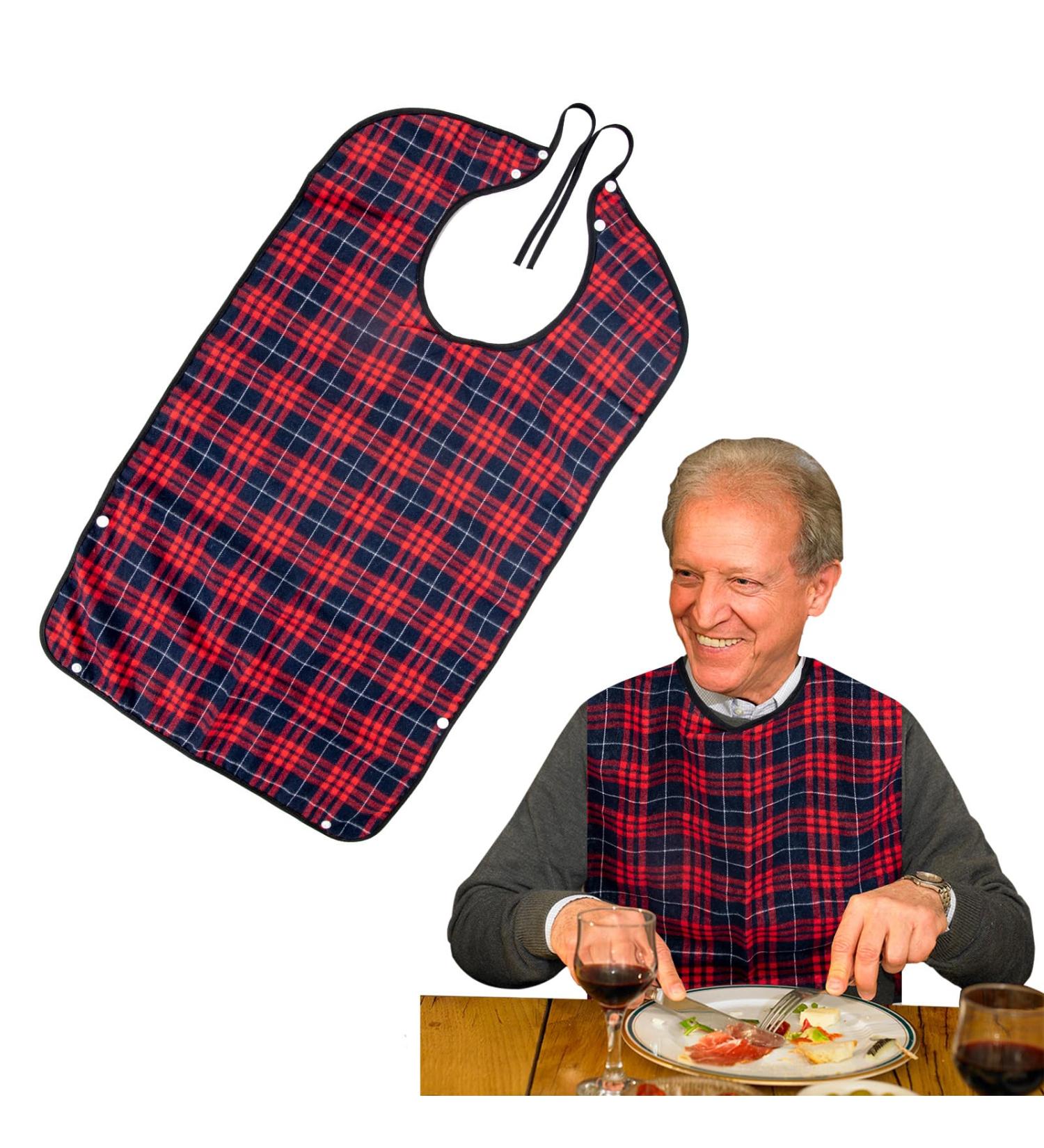 Sewokon Red Adult Bibs - Stylish & Functional Adult Bibs for Eating | Shop Now! - Buy Online on GoSupps.com