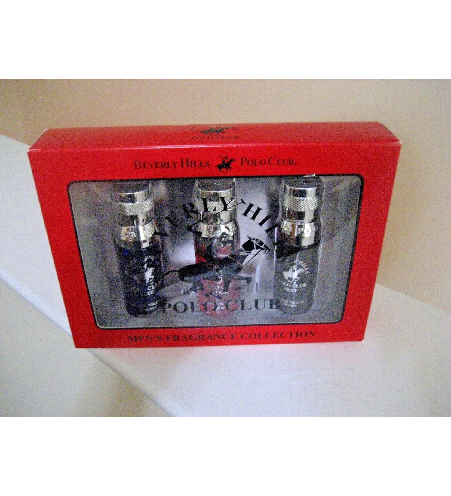 Beverly Hills Polo Club Eau de Toilette 3 Piece set With Different Fragrances Blue 0 5fl oz Blaze 0 5fl oz and Sexy Packaging may Vary