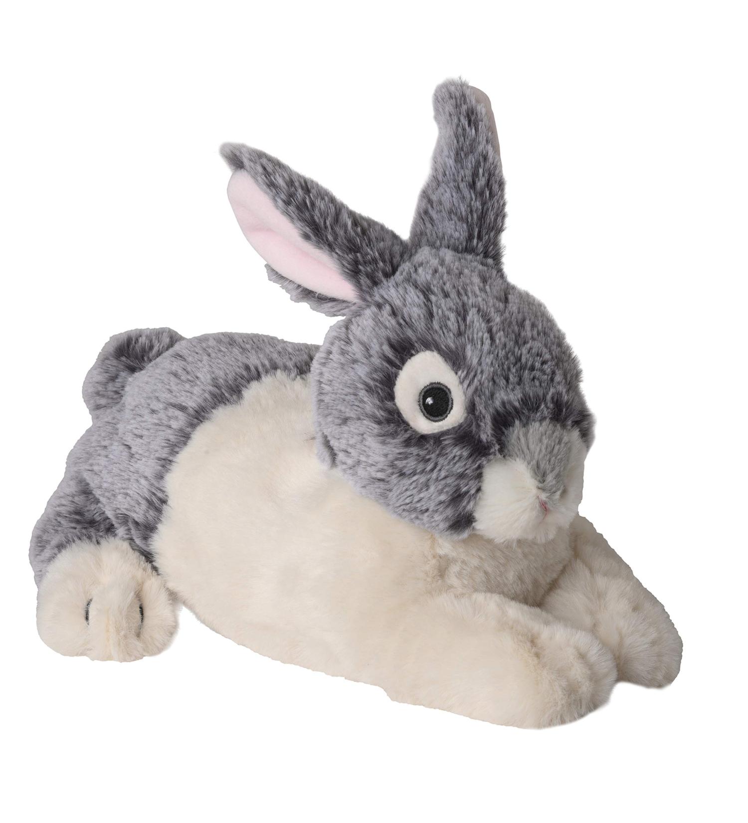 Warmies Rabbit Heat Cushion & Soft Toy - 25cm 700g with Millet Lavender Filling | Grey & White | International Shipping Available - Buy Online on GoSupps.com