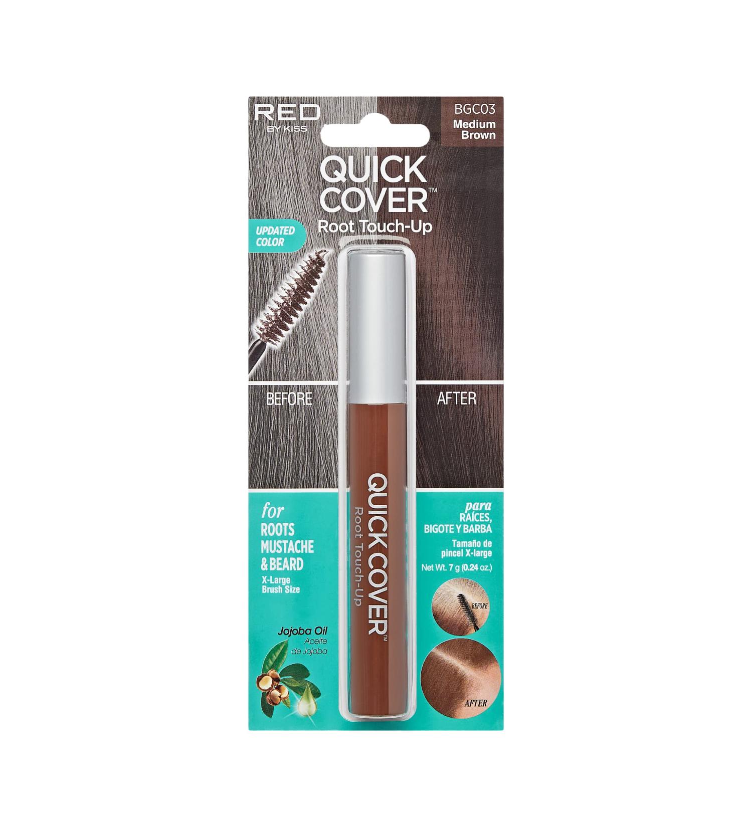 Kiss Kiss Quick Cover Brushin Color Touch Up Medium Brown - Buy Online on GoSupps.com