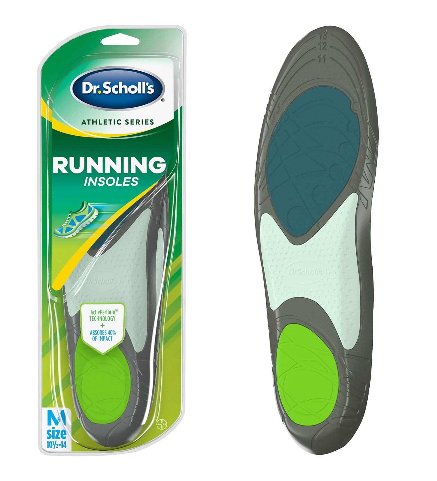 Dr. Scholl's Running Insoles for Men 10.5-14 | Shock Reduction & Injury Prevention - Buy Online on GoSupps.com