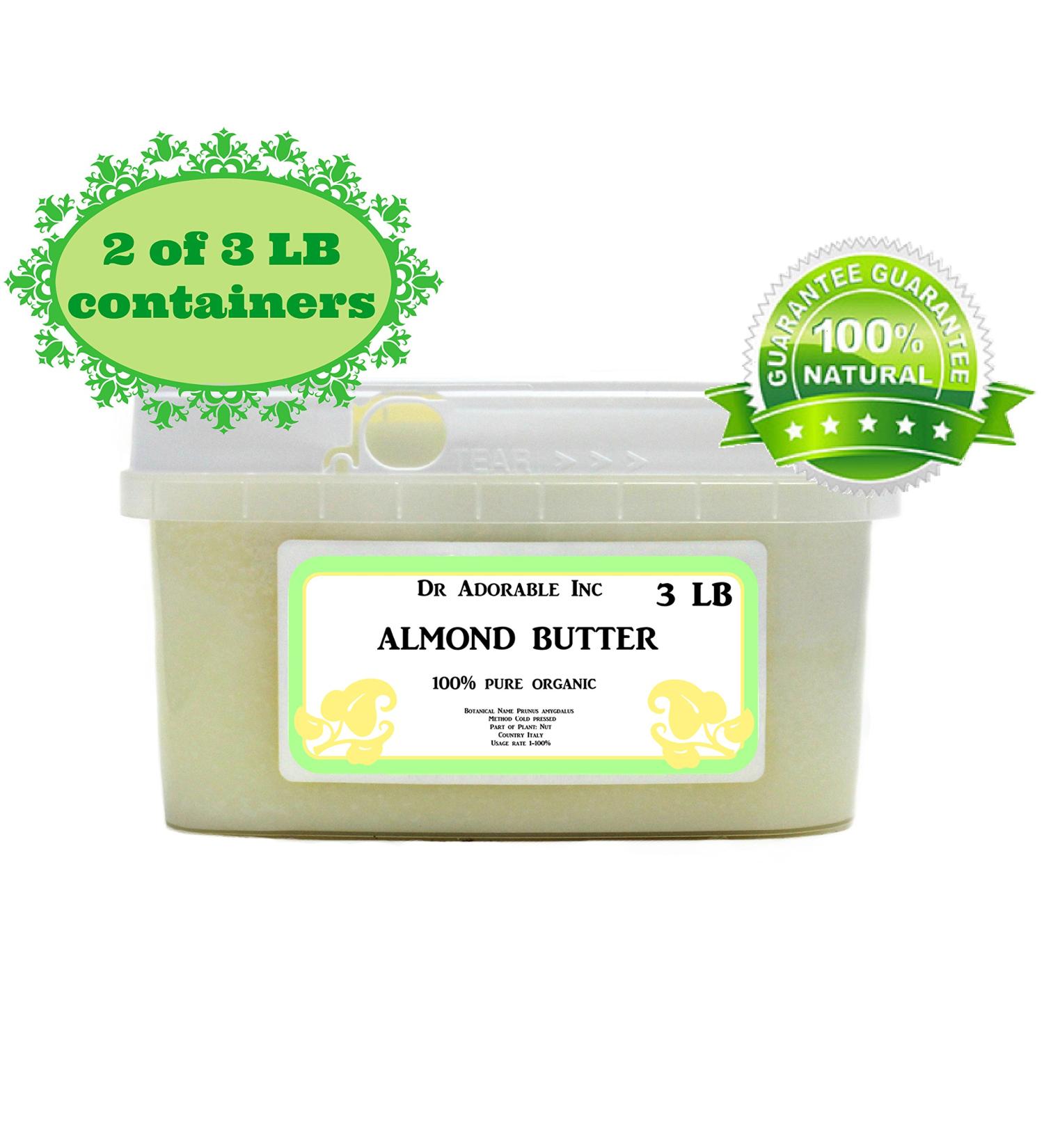 Dr Adorable - 6 lb - Almond Butter - Pure Natural Premium Organic Cold Pressed (2 of 3 lb) - Buy Online on GoSupps.com