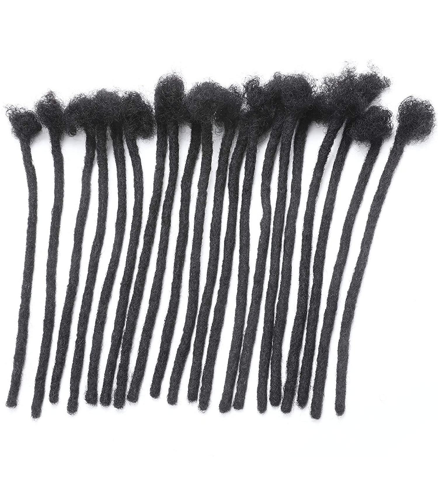 JISHENG Dreadlocks Extensions 14 Inch 100% Remy Human Hair Permanent Locs - 0.4cm Width - Buy Online on GoSupps.com
