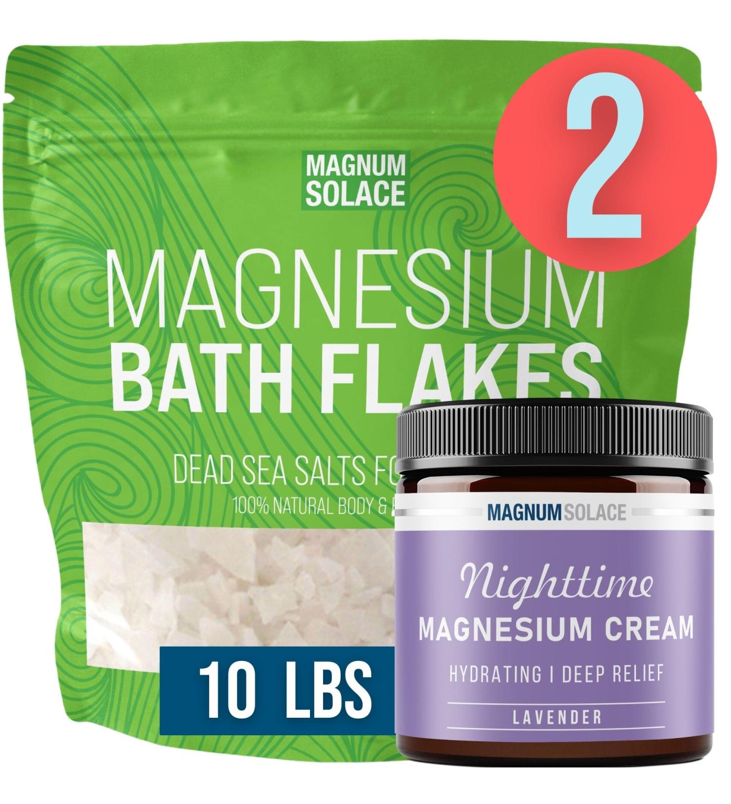 Pure Magnesium Flakes & Cream (2 Item Bundle) - Buy Online on GoSupps.com