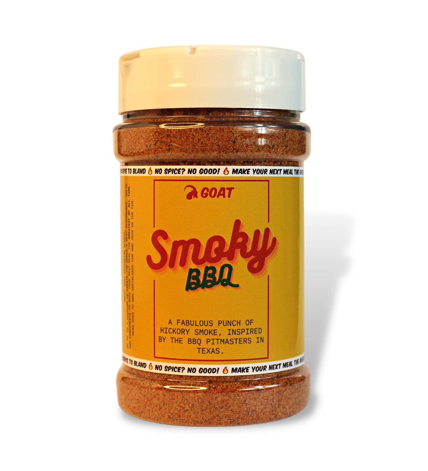 Smoky BBQ Seasoning Blend & Rub - perfect for meat seafood and vegetables. Extra-large 225g Shaker. Gourmet taste of American Texas Barbecue. Artisan Spice Mix. - Buy Online on GoSupps.com