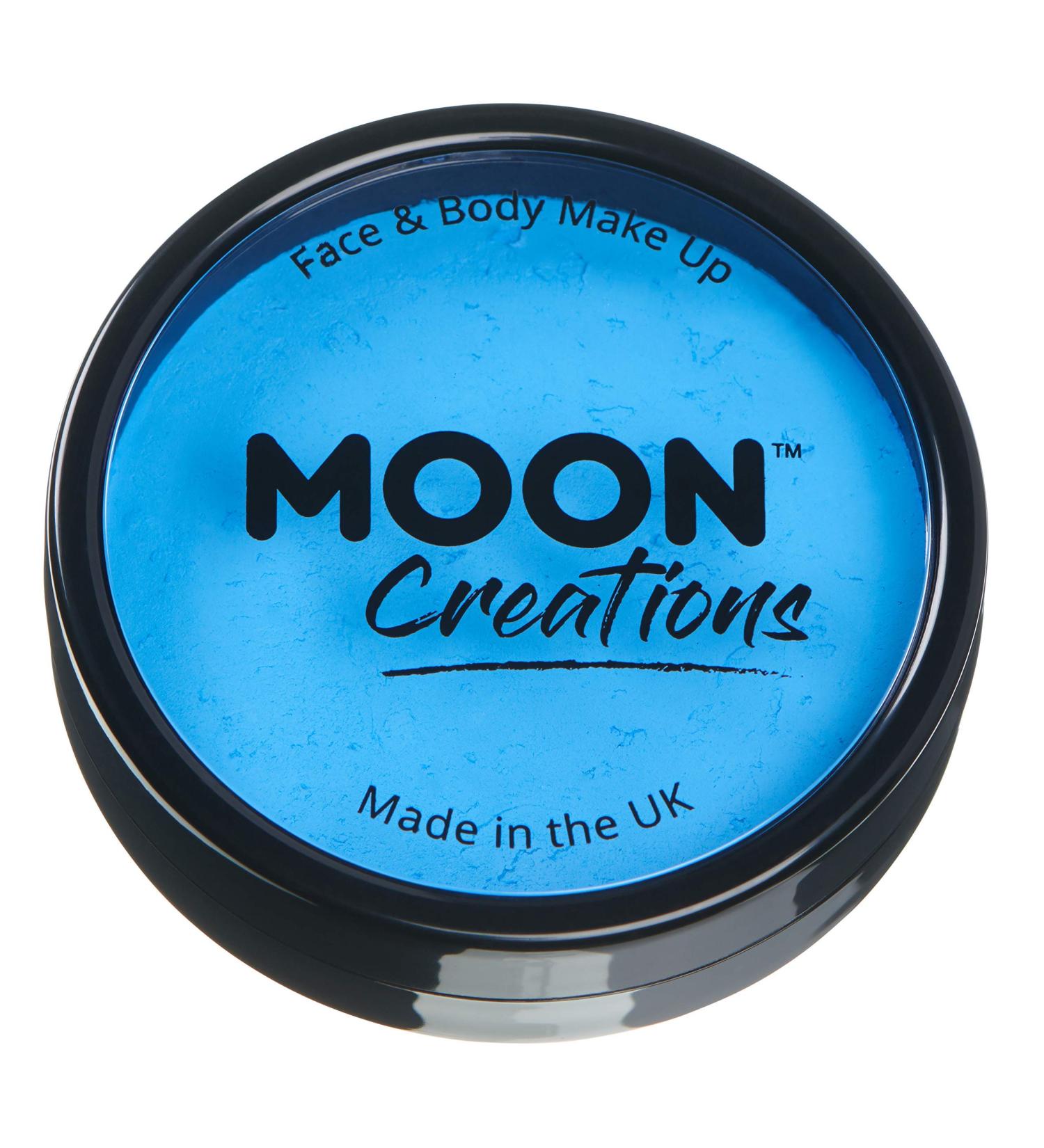 Moon Creations Pro Face & Body Makeup in Sky Blue 36g - Professional Face Painting Cake Pots for Kids & Adults - Ideal for Fancy Dress, Festivals, Halloween - Buy Online on GoSupps.com
