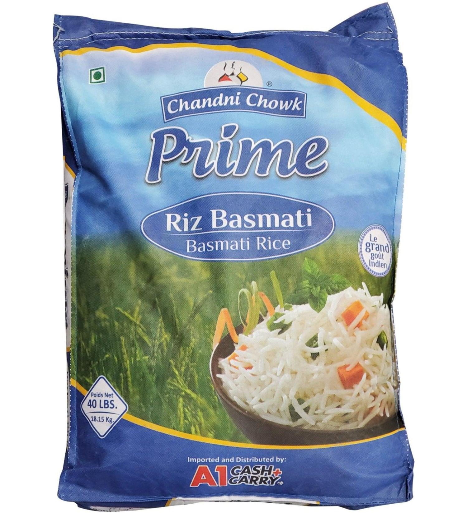 Chandni Chowk Select Basmati Rice White Basmati Rice Bulk Bag 40lb
