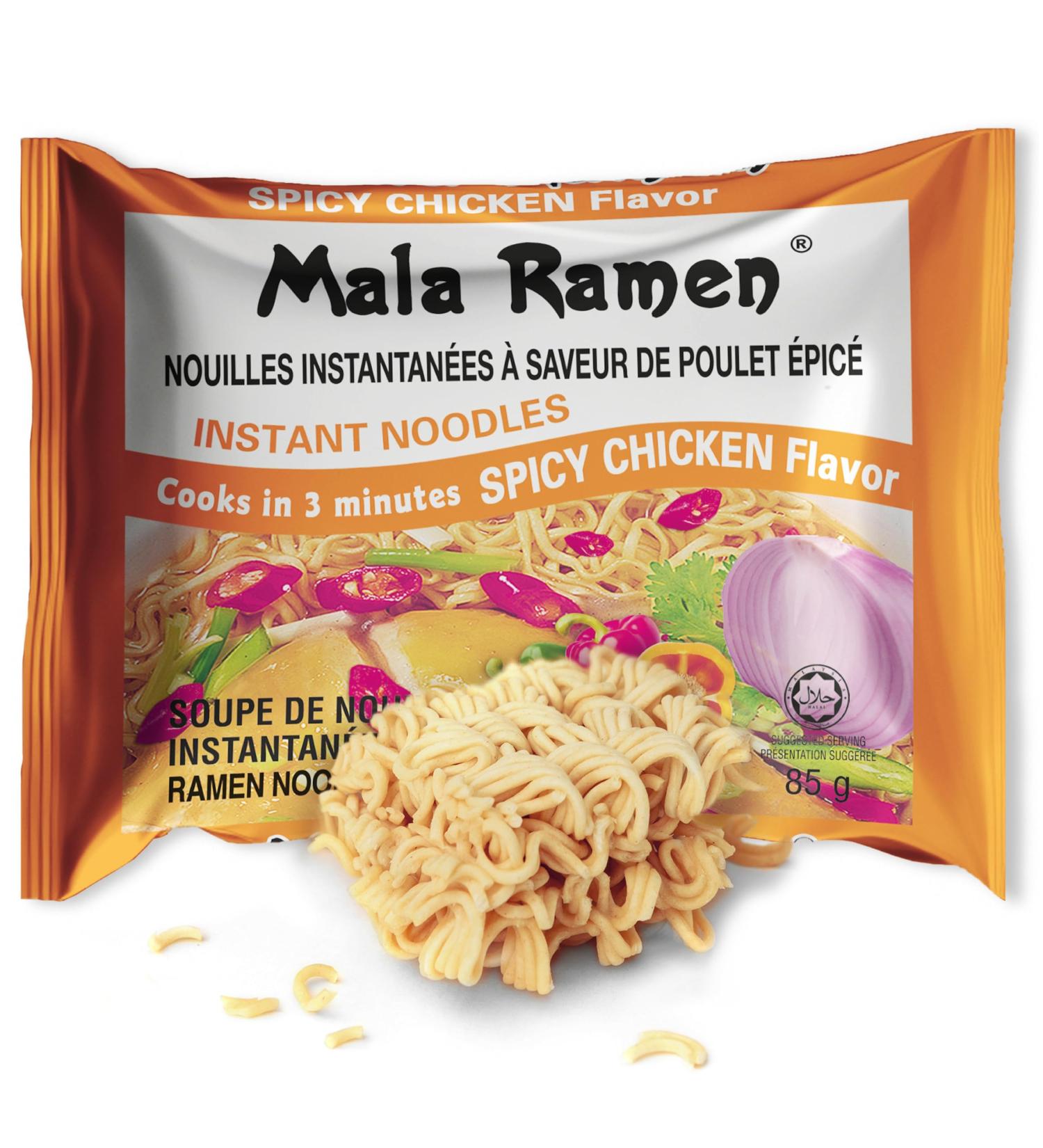 Club Supreme Mala Ramen Instant Noodle - Spicy Chicken Noodles 85G - Cooks In 3 Minutes White - Buy Online on GoSupps.com