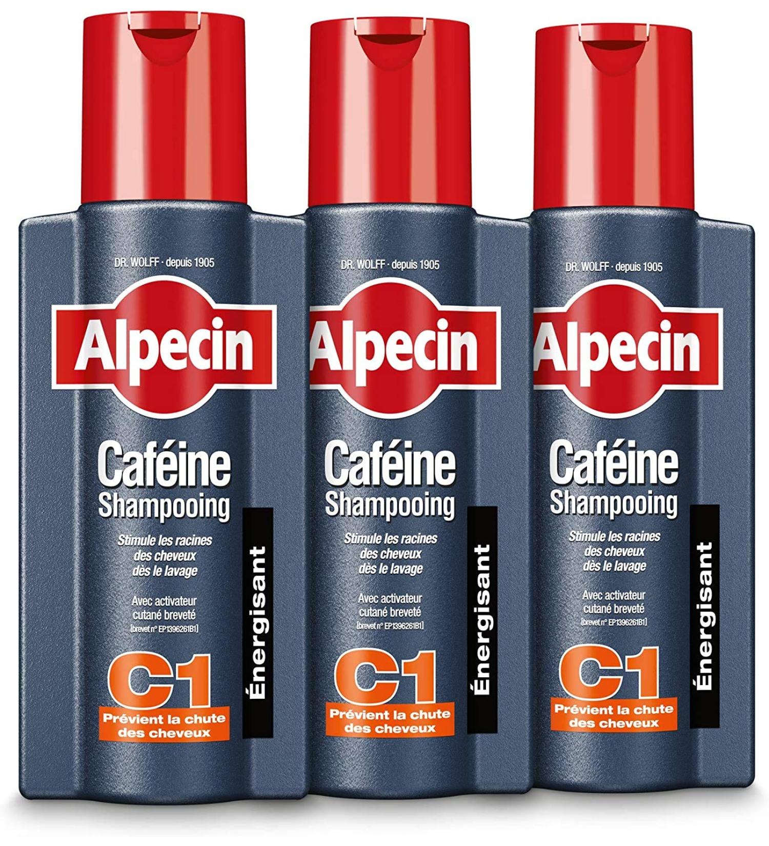 Alpecin Caffeine Shampoo C1 3x 250ml | Anti hair loss shampoo for men | Hair treatment baldness | Alpecin caffeine shampoo hair loss for men - Buy Online on GoSupps.com