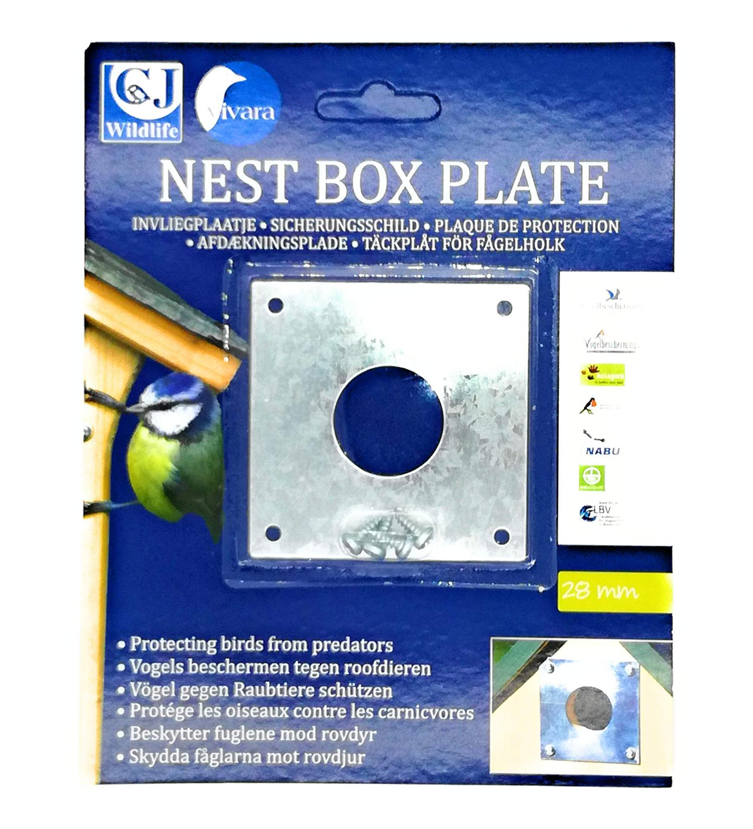 CJ Wildbird Foods Limited CJ Nest-Box Plate 28mm metal