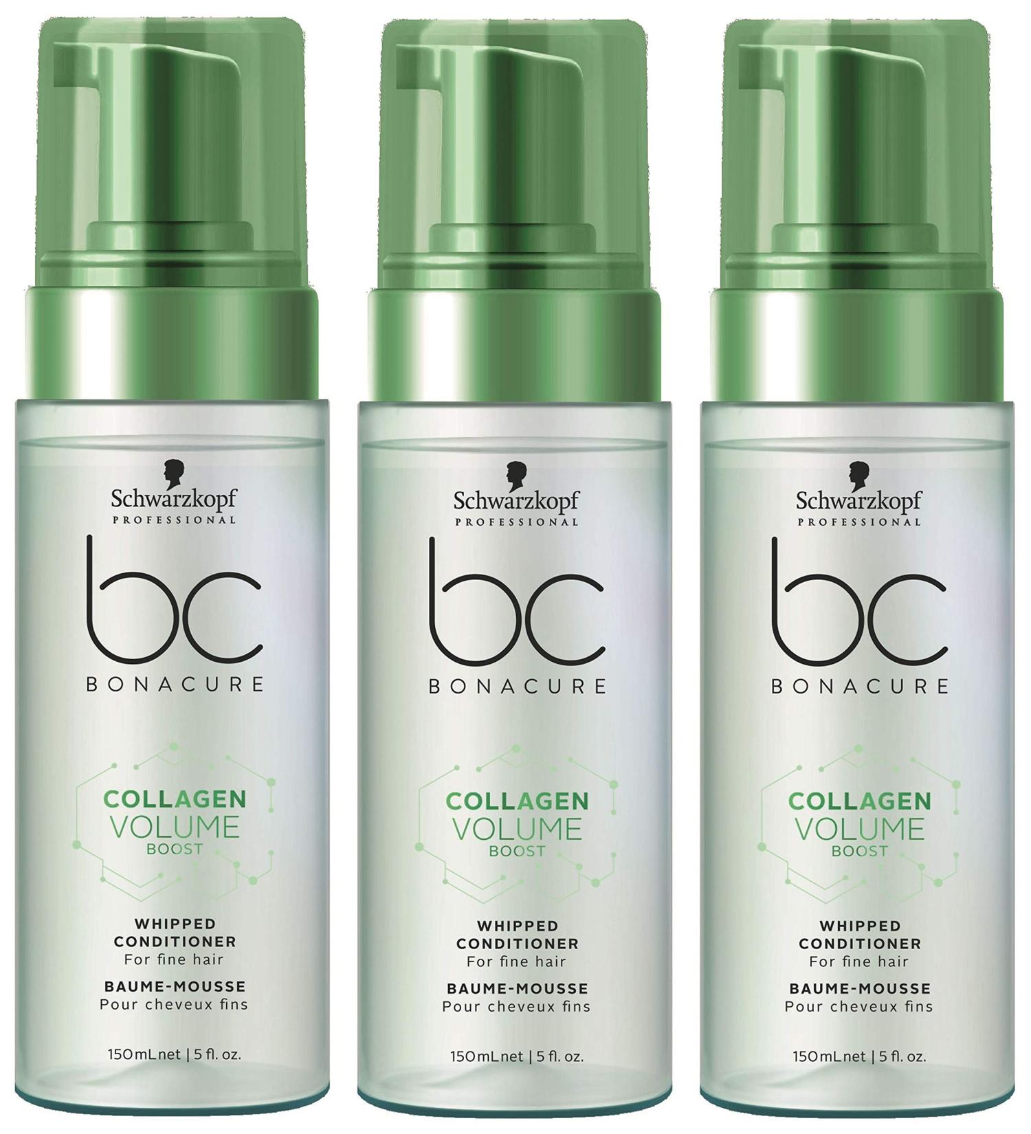 3er Bonacure Schwarzkopf Professional Collagen Volume Boost Whipped Conditioner 150 ml