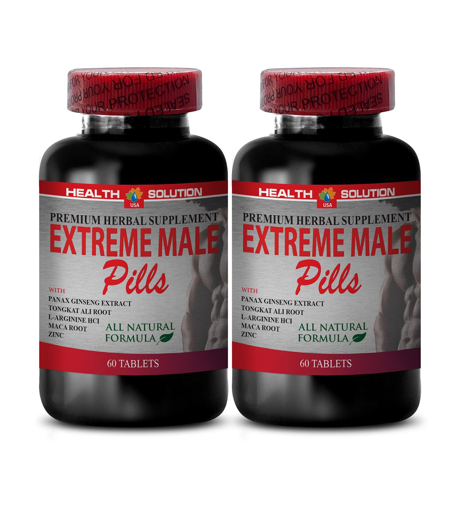 Libido Max for Men - Extreme Male Enhancement Pills with Tongkat Ali Maca Root & Siberian Ginseng - 2 Bottles of 120 Tablets - Buy Online on GoSupps.com