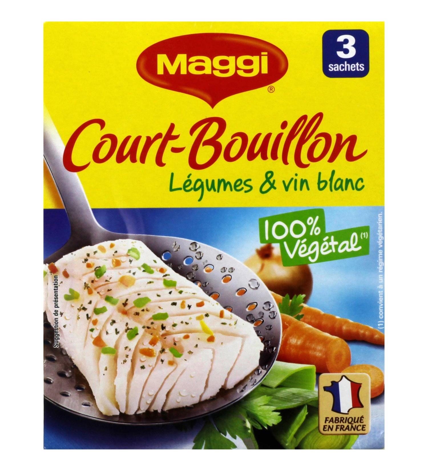 Maggi Court - Bouillon L gumes & Vin Blanc (3 Sachets) - 150g - Buy Online on GoSupps.com