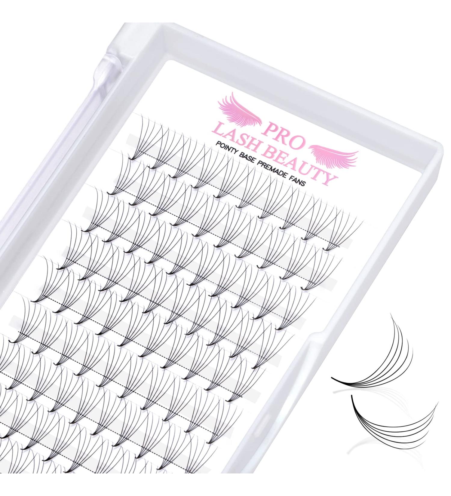 5D-C-0.10-13 Pointy Base Pre Made Fan Eyelash Extensions | 13mm Russian Volume Lashes | C D Curl | 0.05 0.07 0.10 Lash Extensions - Buy Online on GoSupps.com