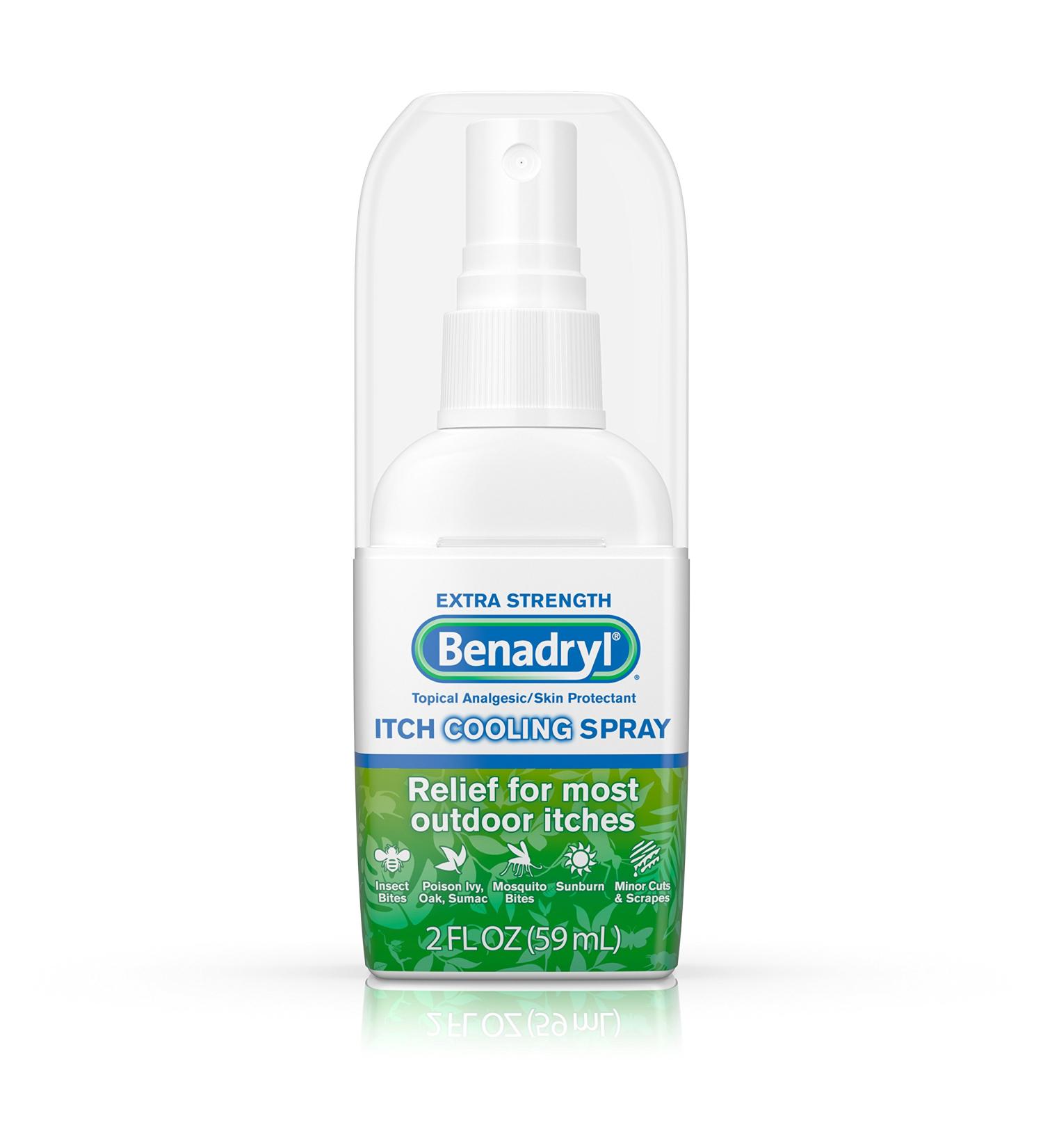 Benadryl Extra Strength Anti-Itch Cooling Spray - 2 fl. oz, Pack of 3 - Travel Size - Buy Online on GoSupps.com