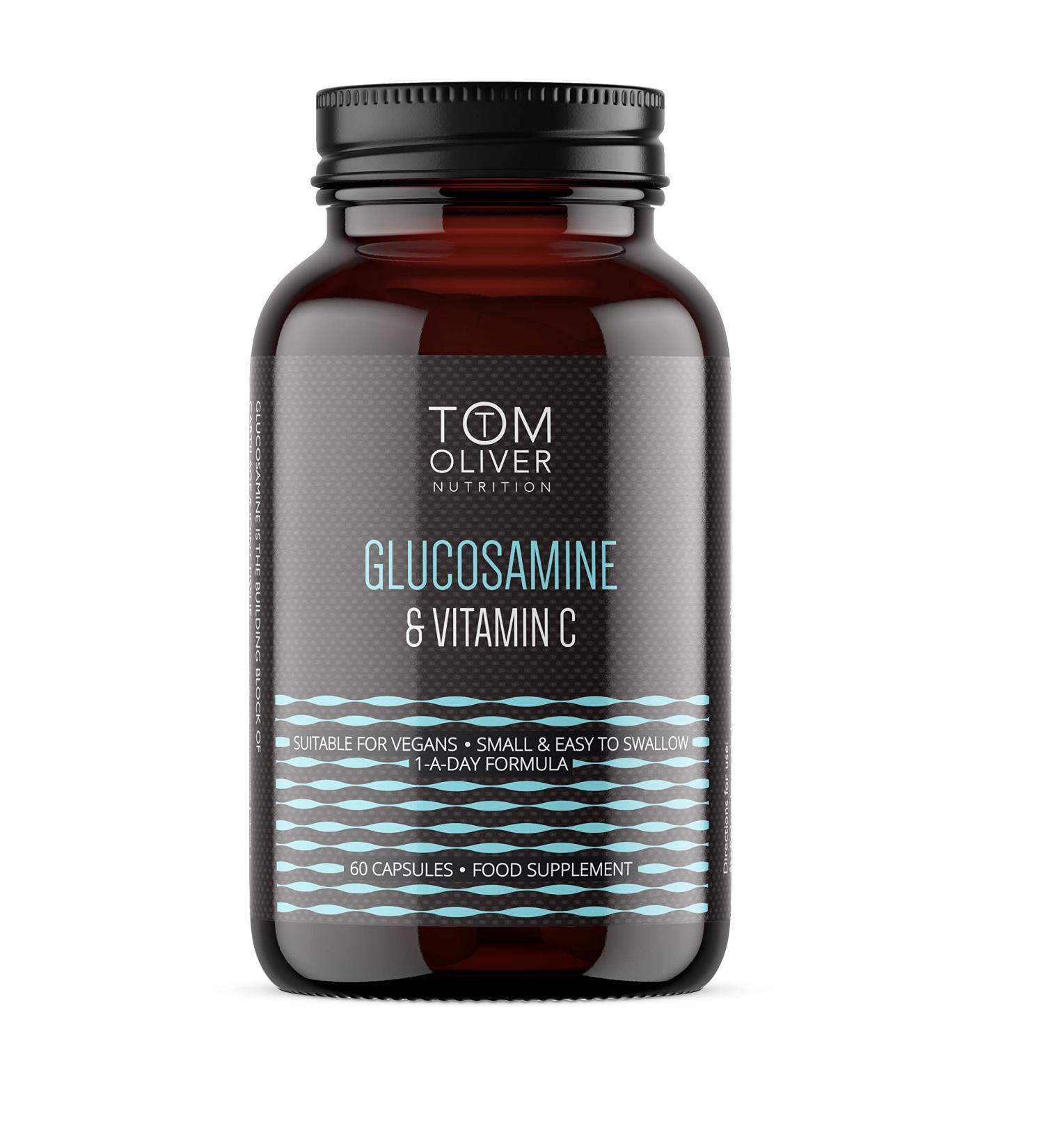 Tom Oliver Nutrition Glucosamine & Vitamin C 60 Capsules - Daily 1-a-Day Formula - Buy Online on GoSupps.com