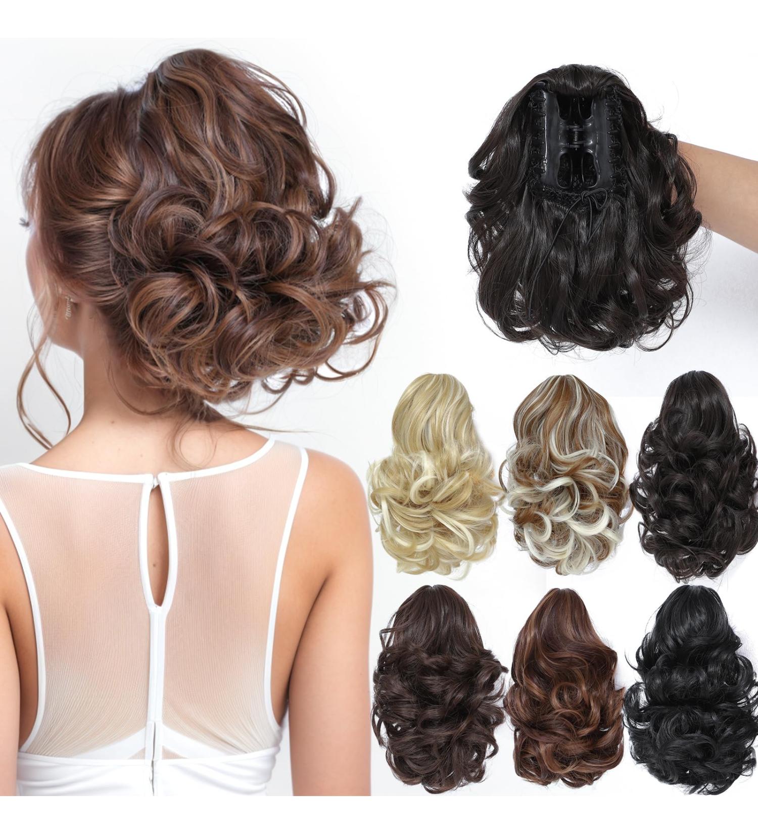 Parxitn 20cm Curled Chocolate Brown Ponytail Extension - Claw Clip Synthetic Hair Braid (8 Inch) - Buy Online on GoSupps.com