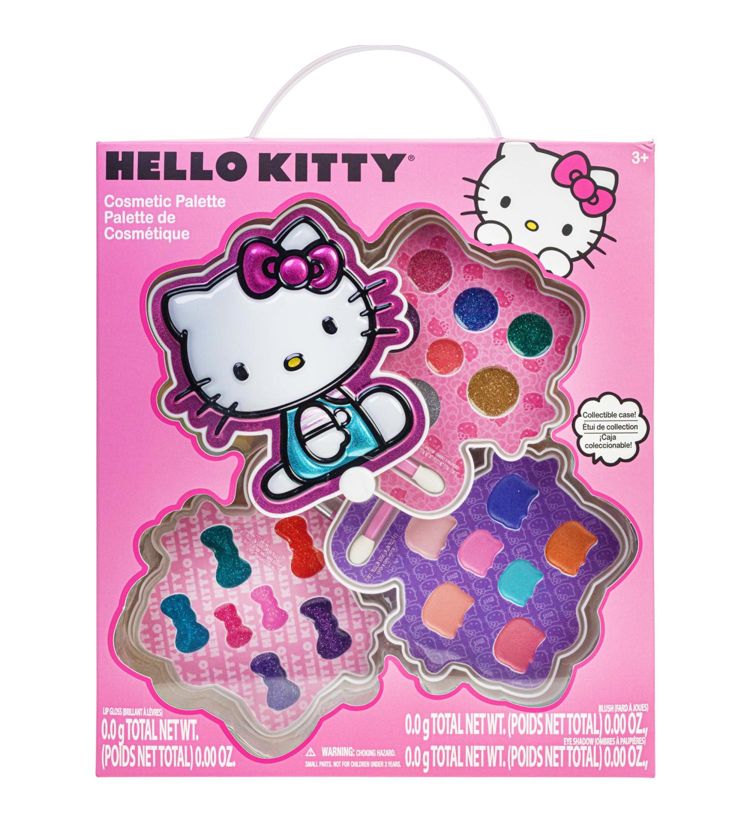 Hello Kitty Slide-Out Cosmetic Palette Set - Lip Gloss Face Shimmer Blush & More | Perfect for Parties & Sleepovers - Ages 3 - Buy Online on GoSupps.com