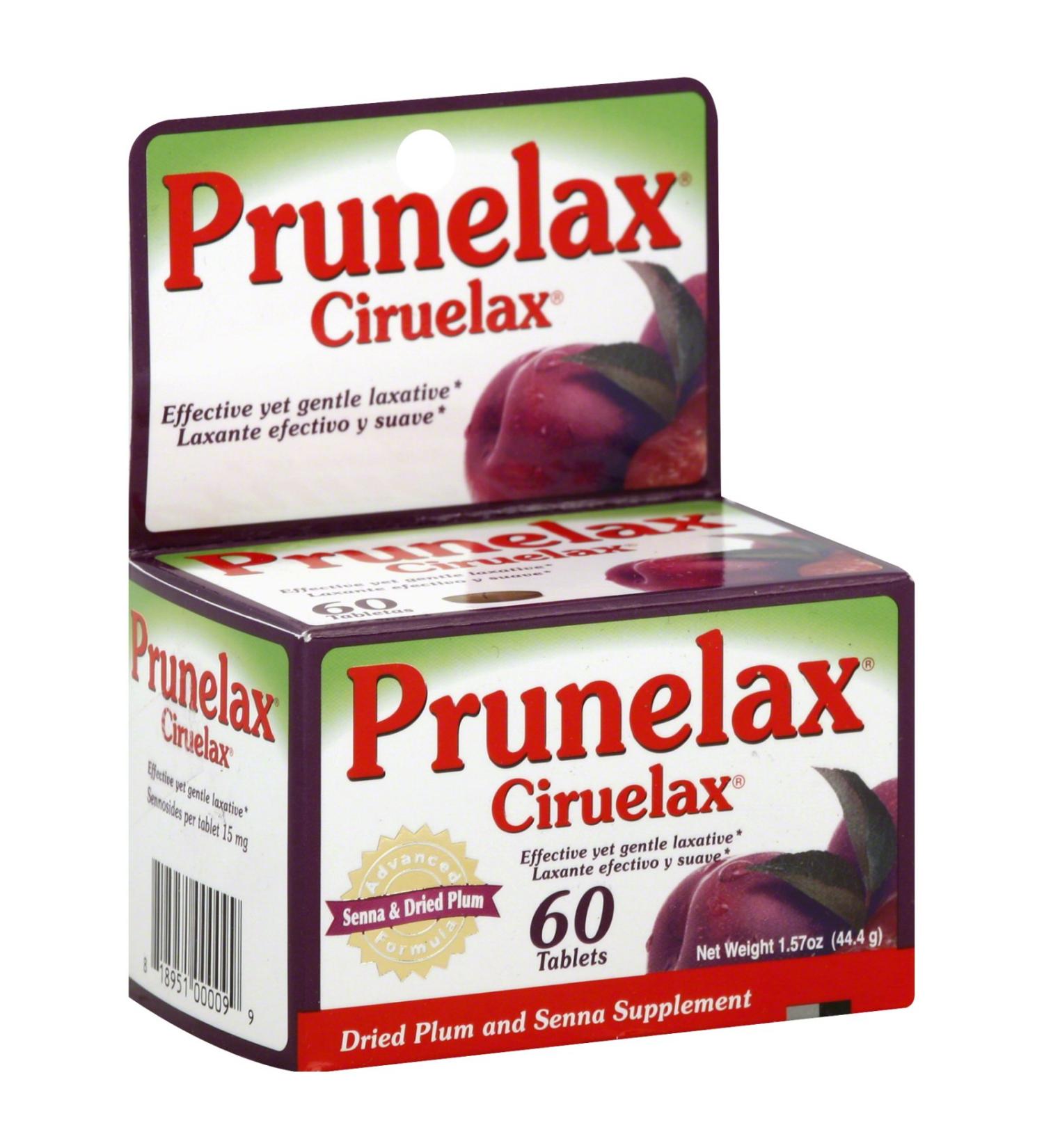 Prunelax Ciruelax Laxative Tabs 60 ea (Pack of 10)