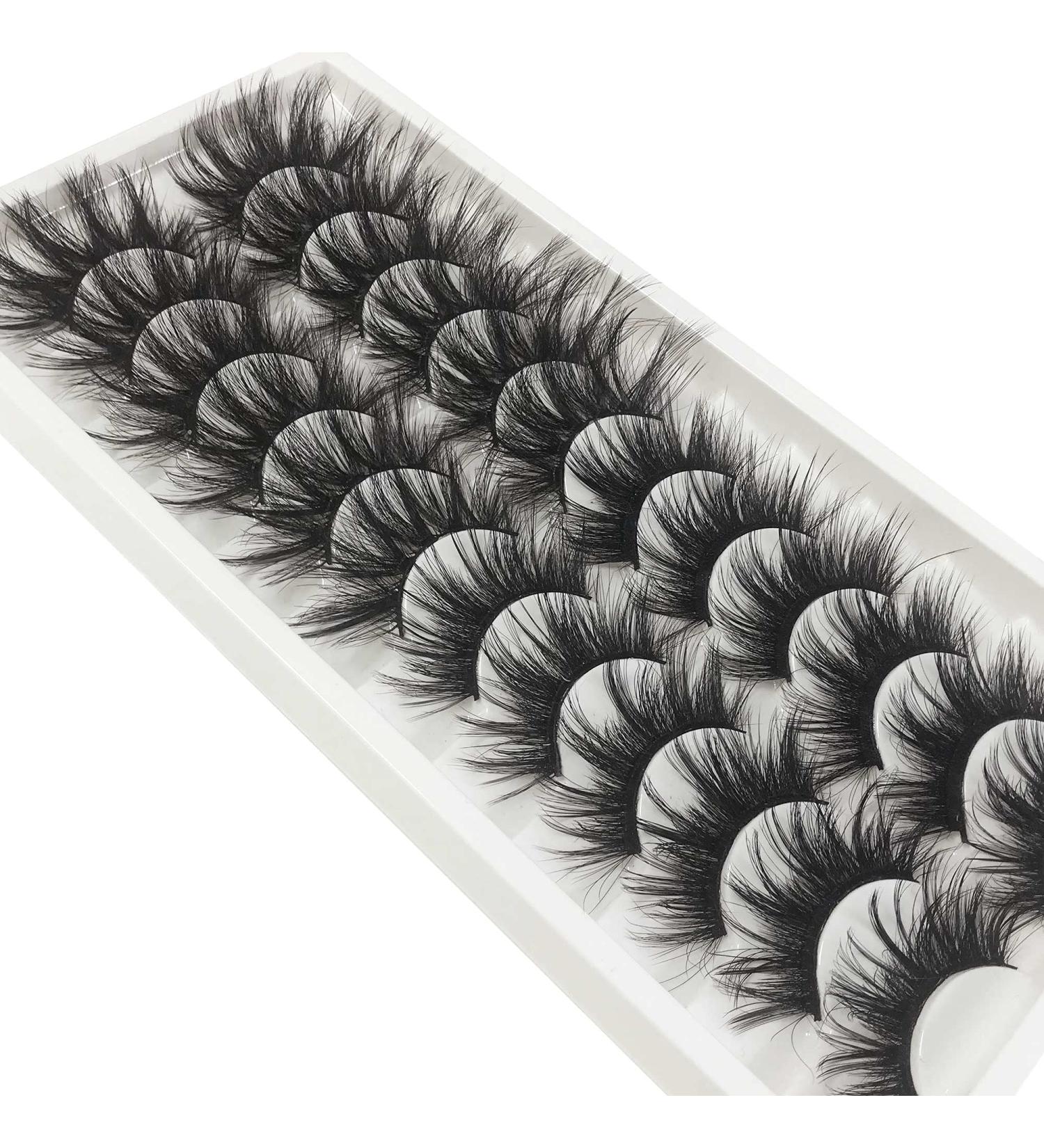 Goddvenus 20MM Faux Mink Eyelashes Pack - 24 Pairs Long Thick Fluffy 3D Volume Dramatic Strip Eye Lashes - High Volume, 2 Styles - Buy Online on GoSupps.com