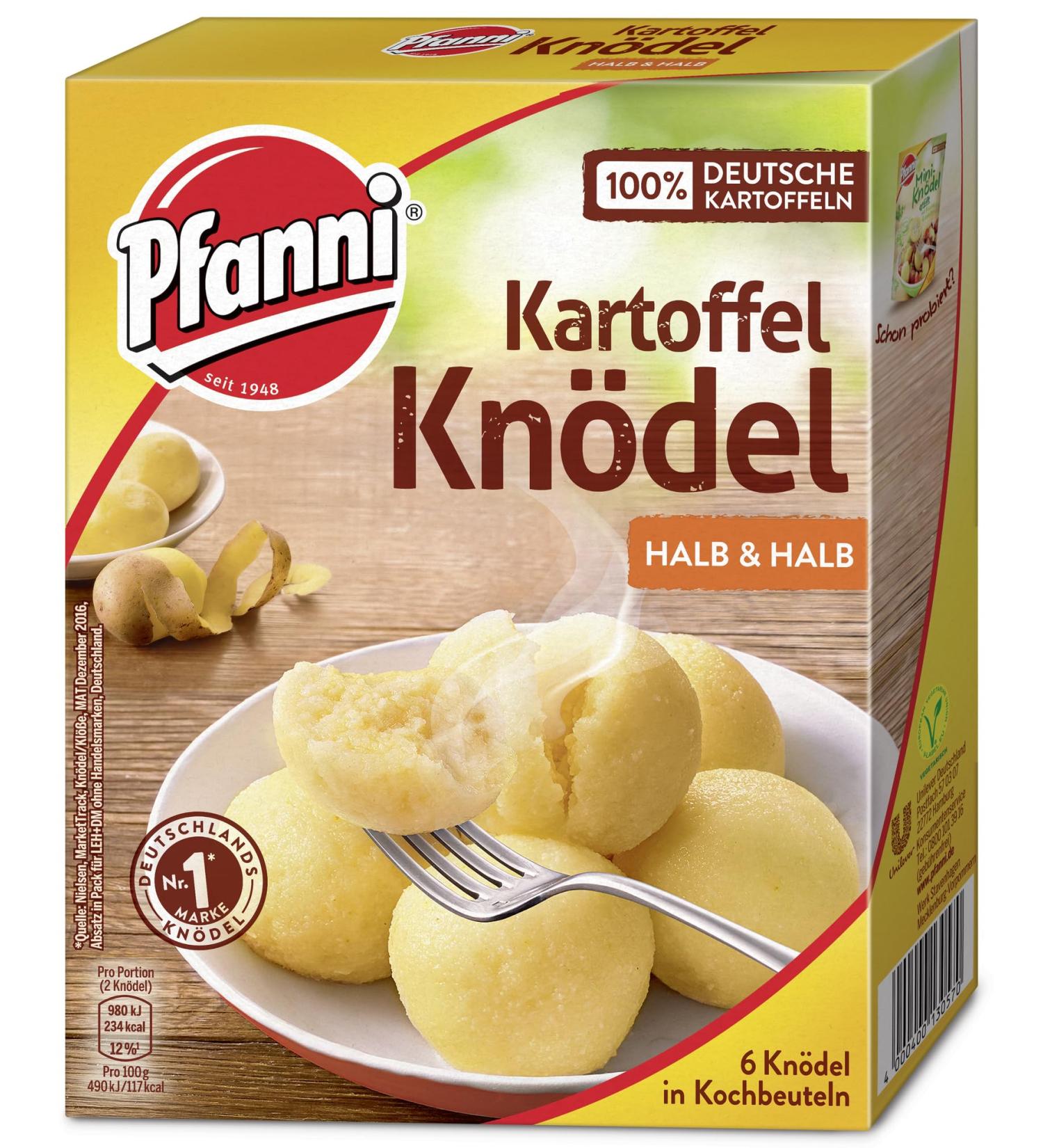 Pfanni Potato Dumplings Half & Half - Classic 200g | Authentic German Potato Dish | International Shipping Available - Buy Online on GoSupps.com