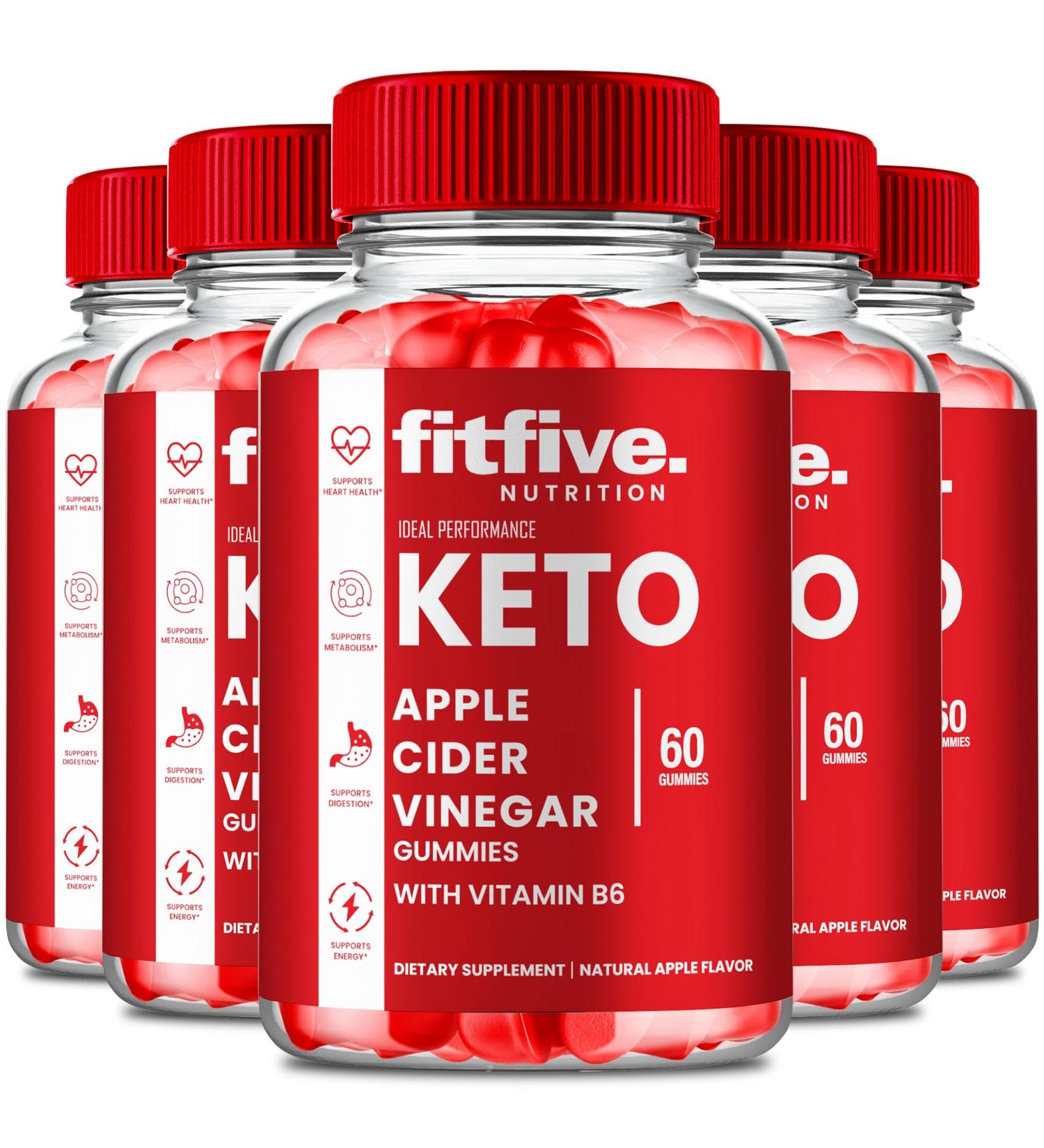 FitFIve Keto ACV Gummies FitFIve ACV-Keto Gummies 1000MG - Maximum Strength FitFIve Gummy All Natural Apple Cider Vinegar Vitamin B12 Pomegranate FitFIve Keto ACV Gummies Reviews (5 Pack) - Buy Online on GoSupps.com