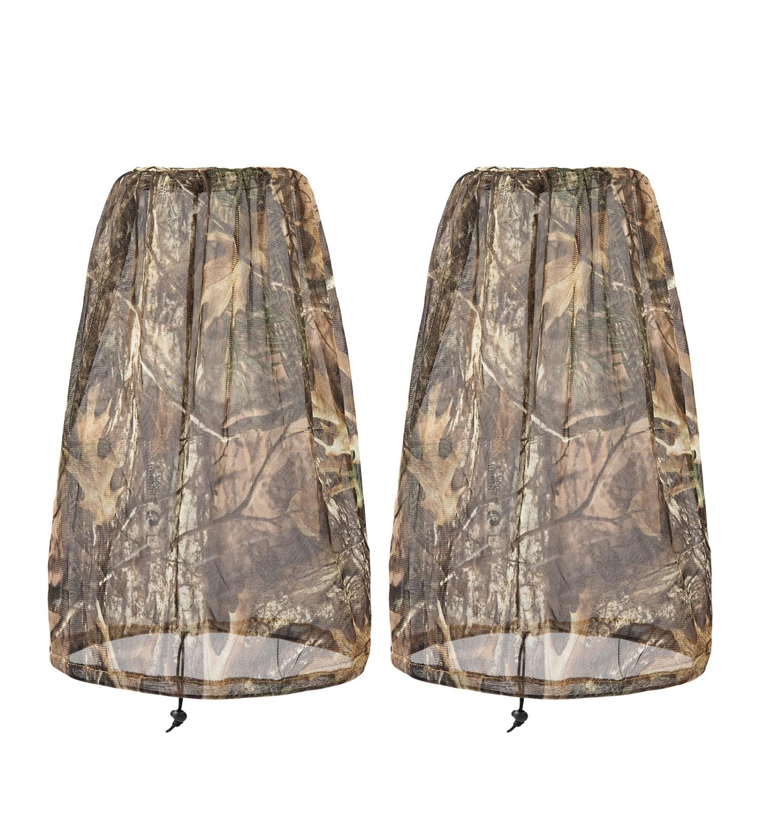 Hyout Mosquito Mesh Head Net Woodland Camouflage Bug Net - 2 Pack, Adjustable for Outdoor Activities - Buy Online on GoSupps.com