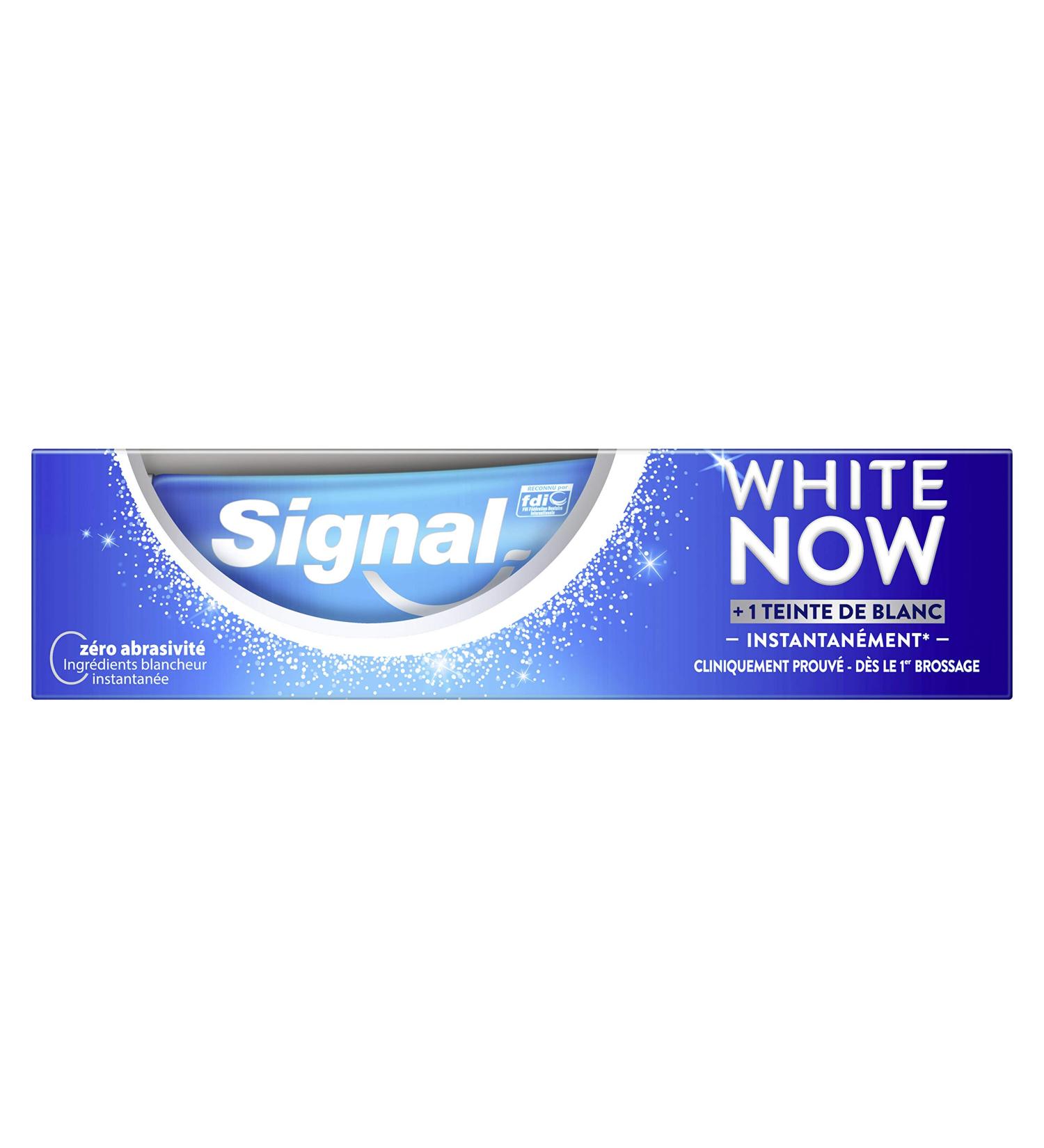 Signal White Now Whitening Toothpaste 75ml - Extra Shine Clinically Proven Color Corrector for Bright Teeth | International Shipping Available - Buy Online on GoSupps.com