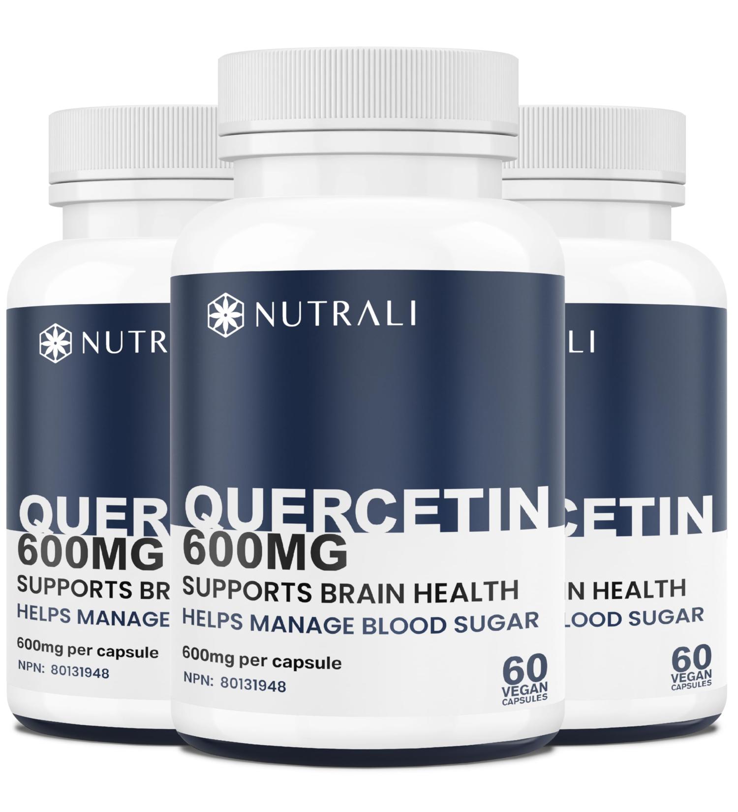 New HIGHEST POTENCY 1200mg QUERCETIN Capsules (2 x 600mg capsules) per serving Powerful Antioxidant Properties and Reduce Inflammation. Immune Health and Allergy Relief. Helps regulate Blood sugar levels Supplement for Women and Men Non-GMO Vegan Gluten F - Buy Online on GoSupps.com