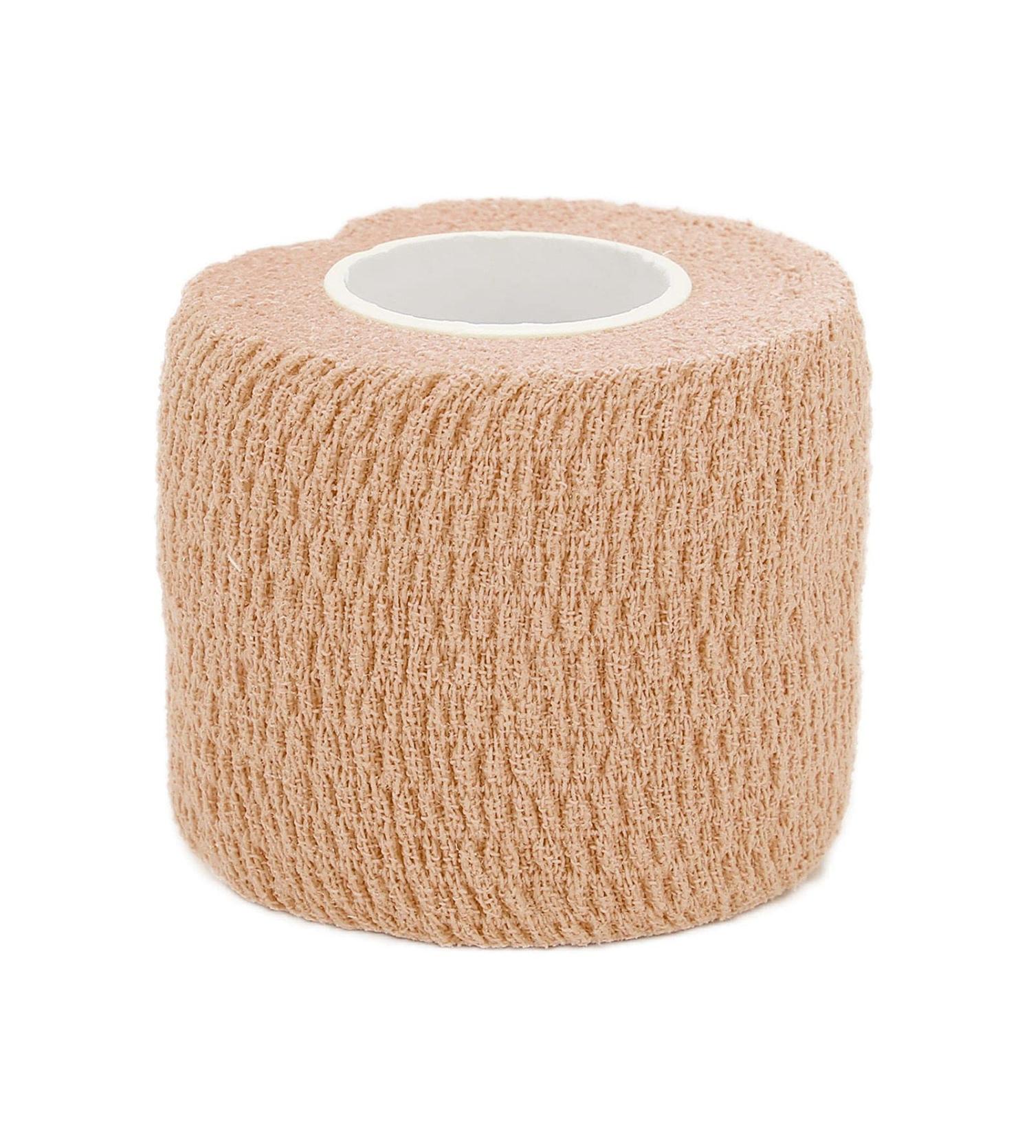 Aladeno Self Adhesive Bandage - Elastic Breathable Sports Tape for Wrist & Ankle - Cohesive Wrap Rolls (Skin Color) - International Shipping Available - Buy Online on GoSupps.com