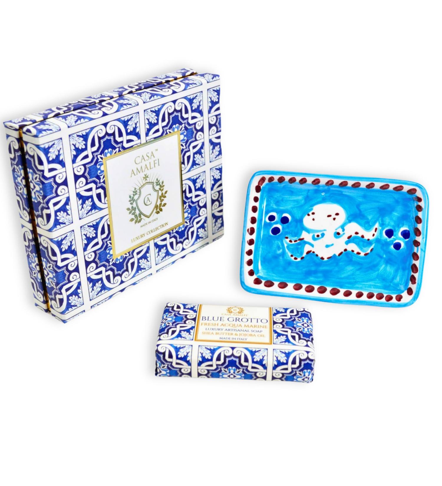MY ITALIAN D COR Natural Soap Bar Gift Set - Vegan Organic Cruelty-Free | Shea Butter & Jojoba Oil | Acqua Marin Octopus - International Shipping Available - Buy Online on GoSupps.com