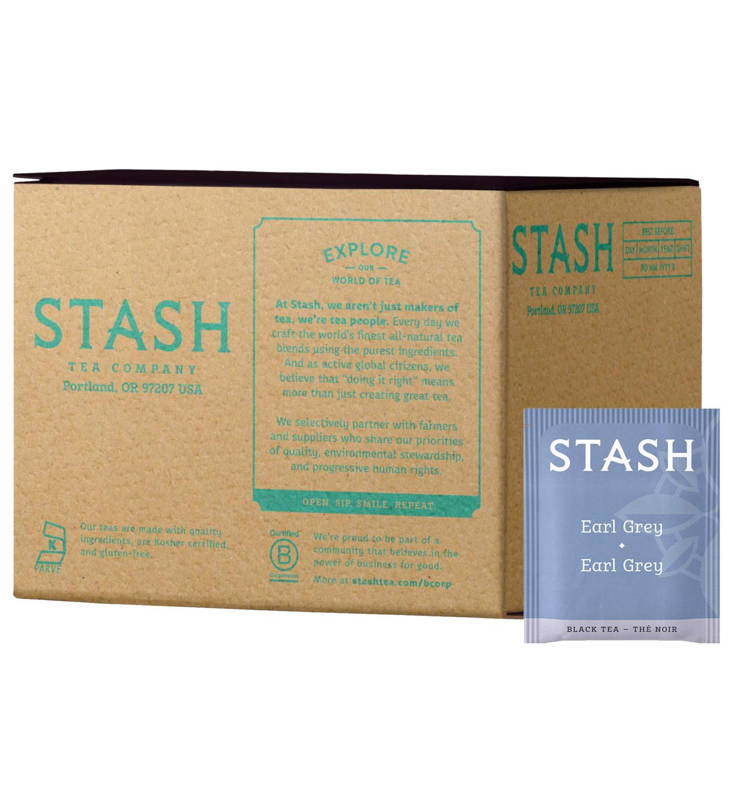 Stash Tea Earl Grey Black Tea 100 Count Bags - Packaging Varies | Premium Earl Grey Tea Blend | 1 Box - Buy Online on GoSupps.com
