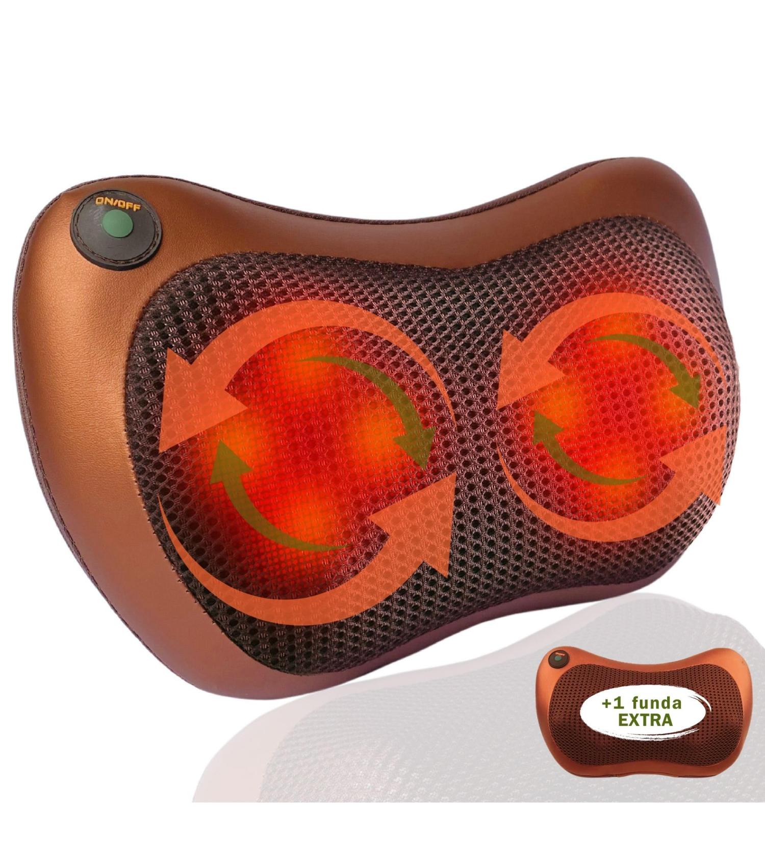 Neck & Back Massager with Heat Pillow | Portable Shiatsu Massage & Support for Home Office & Travel - Buy Online on GoSupps.com