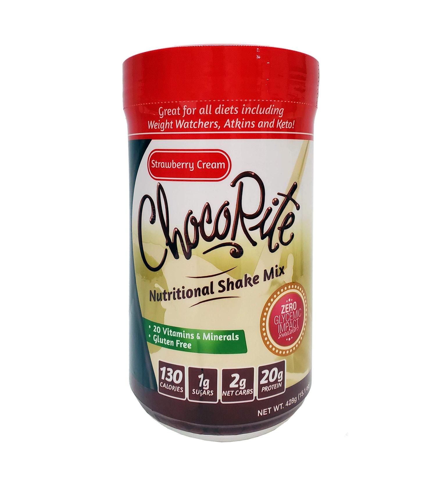 HealthSmart Foods ChocoRite Strawberry Cream Protein - 14.7 oz (418 g) | Low Carb Snack - Buy Online on GoSupps.com