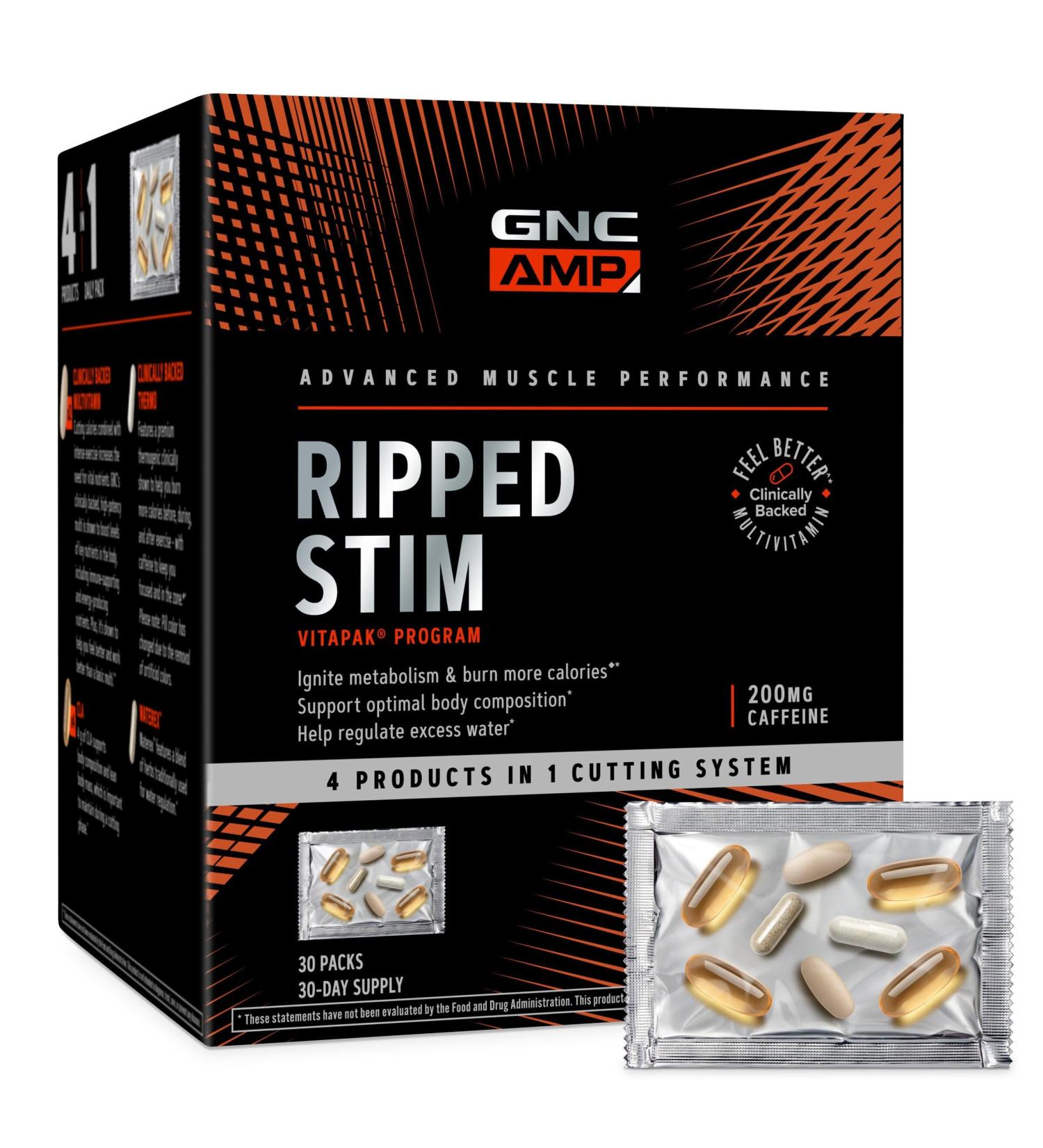 GNC AMP Ripped Vitapak Program (1 Monthly Supply) - Buy Online on GoSupps.com