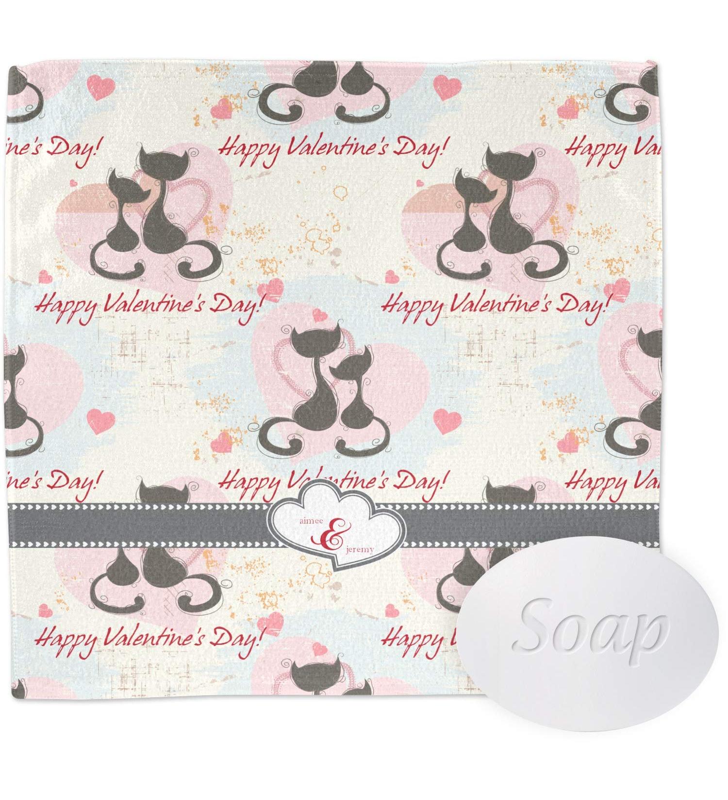 YouCustomizeIt Personalized Cats in Love Washcloth
