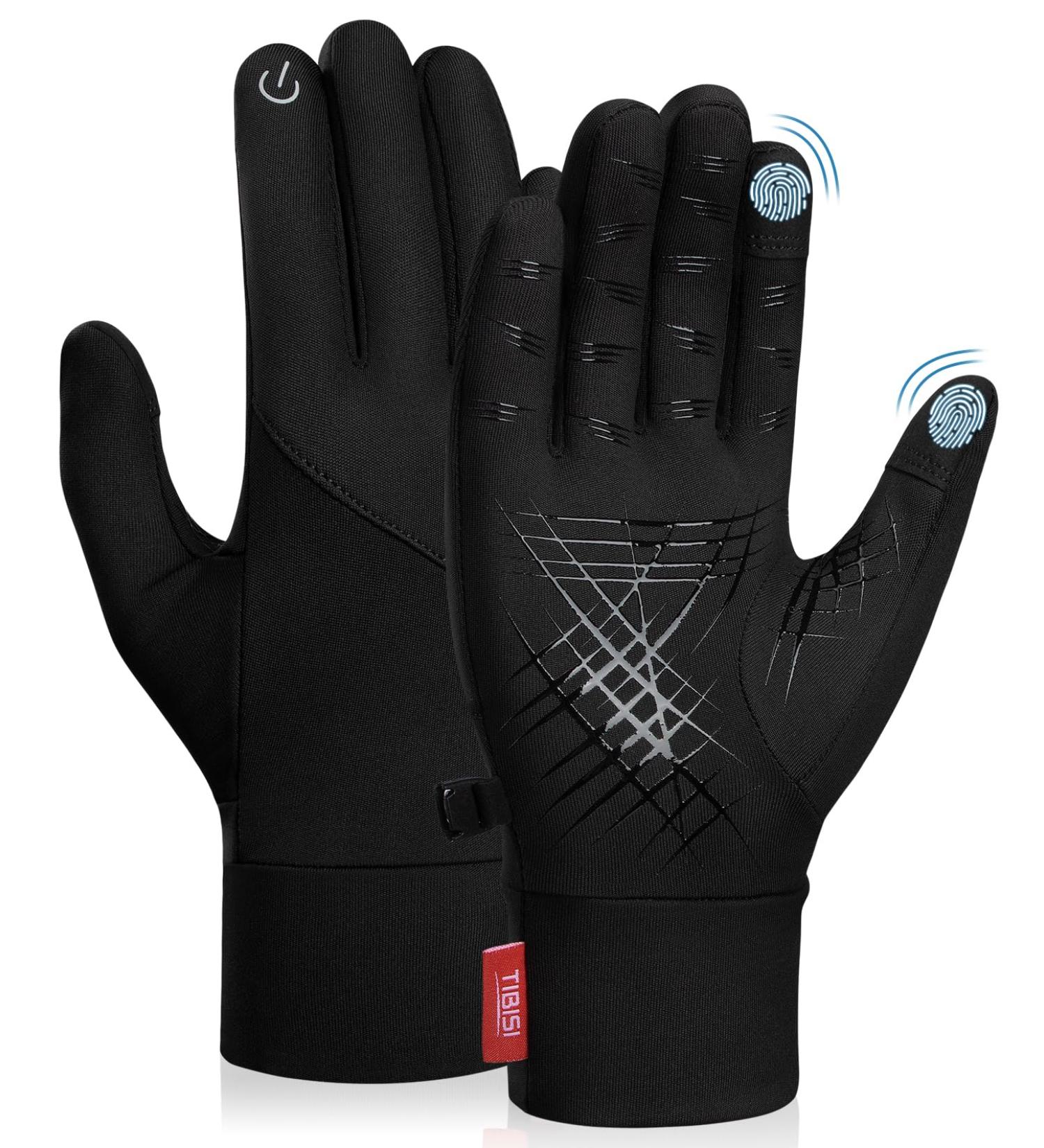 Winter Touchscreen Gloves for Men & Women - Thermal Non-Slip Cycling & Skiing Gloves - Breathable Elastic Running Gloves XL Black - Buy Online on GoSupps.com