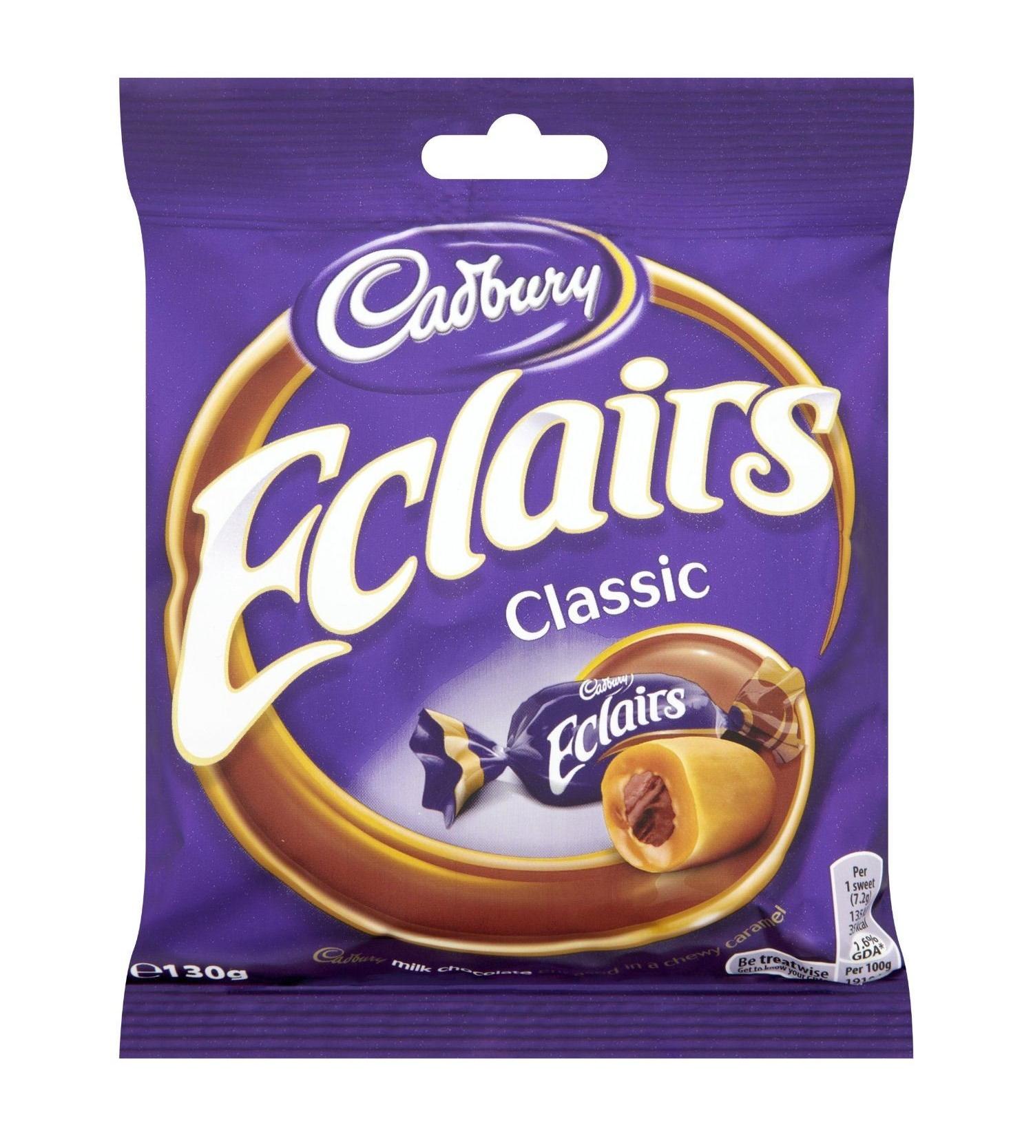 Cadburys - Eclairs Chocolate Bag - Pack of 6 x 130g bags