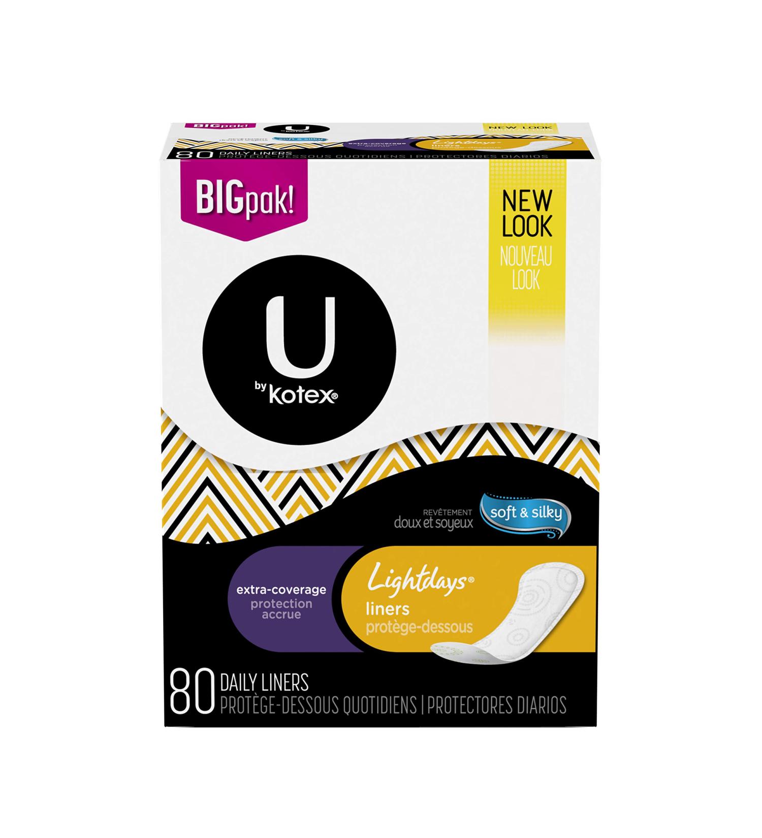 U By Kotex Lightdays Coverage Liners 320 Liners - Buy Online on GoSupps.com