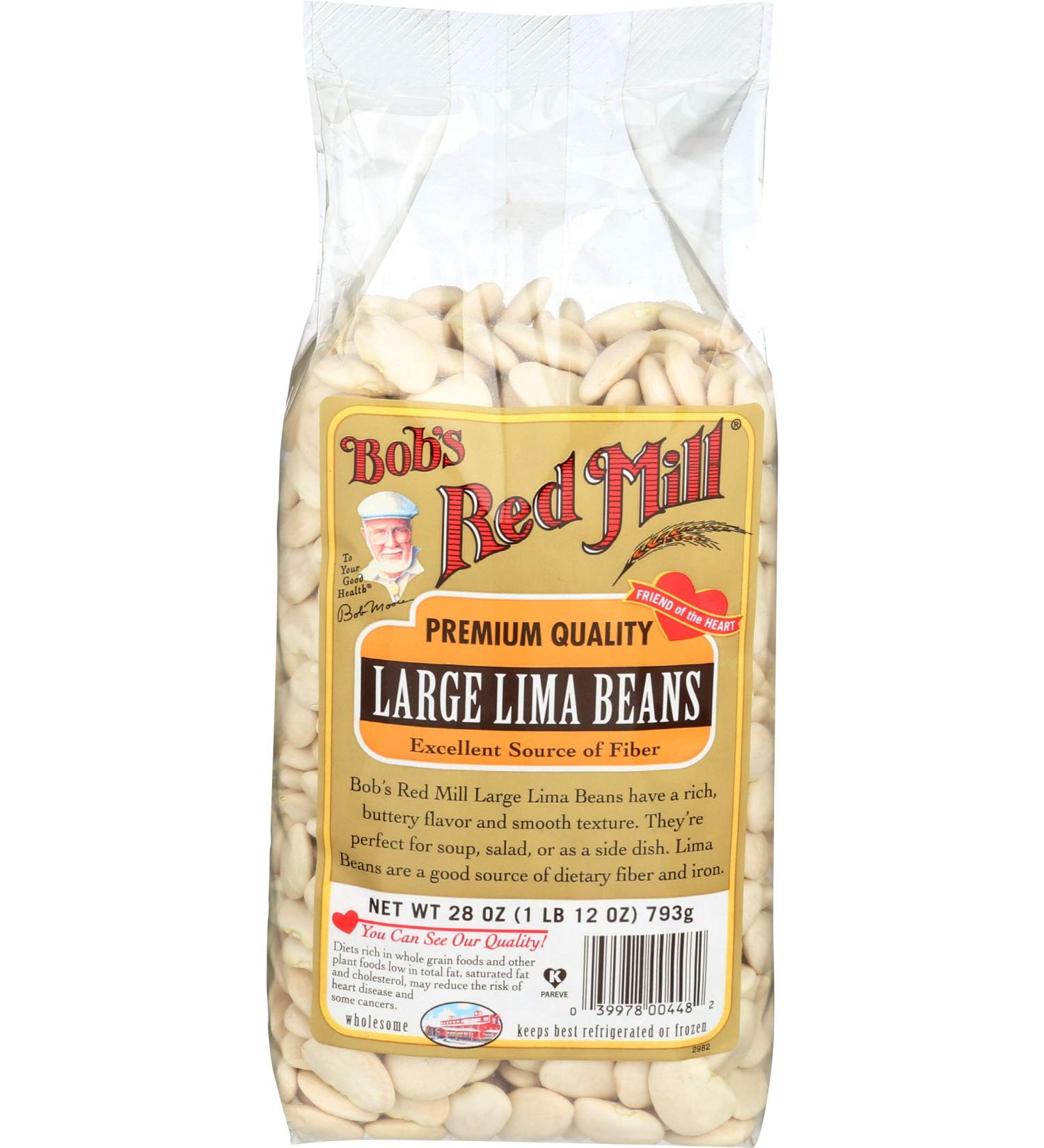 Bob's Red Mill Large Lima Beans 28 oz - Premium Quality Legumes - Buy Online on GoSupps.com