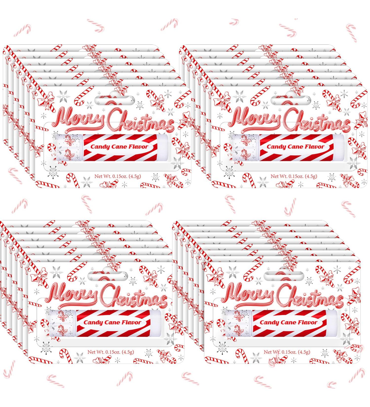 25 Pack Christmas Peppermint Flavor Lip Balms Gifts Bulk Christmas Party Stocking Stuffers Small Thank You Appreciation Gifts for Women Men Staff Coworkers Employee Homeless Candy Cane 25 - Buy Online on GoSupps.com