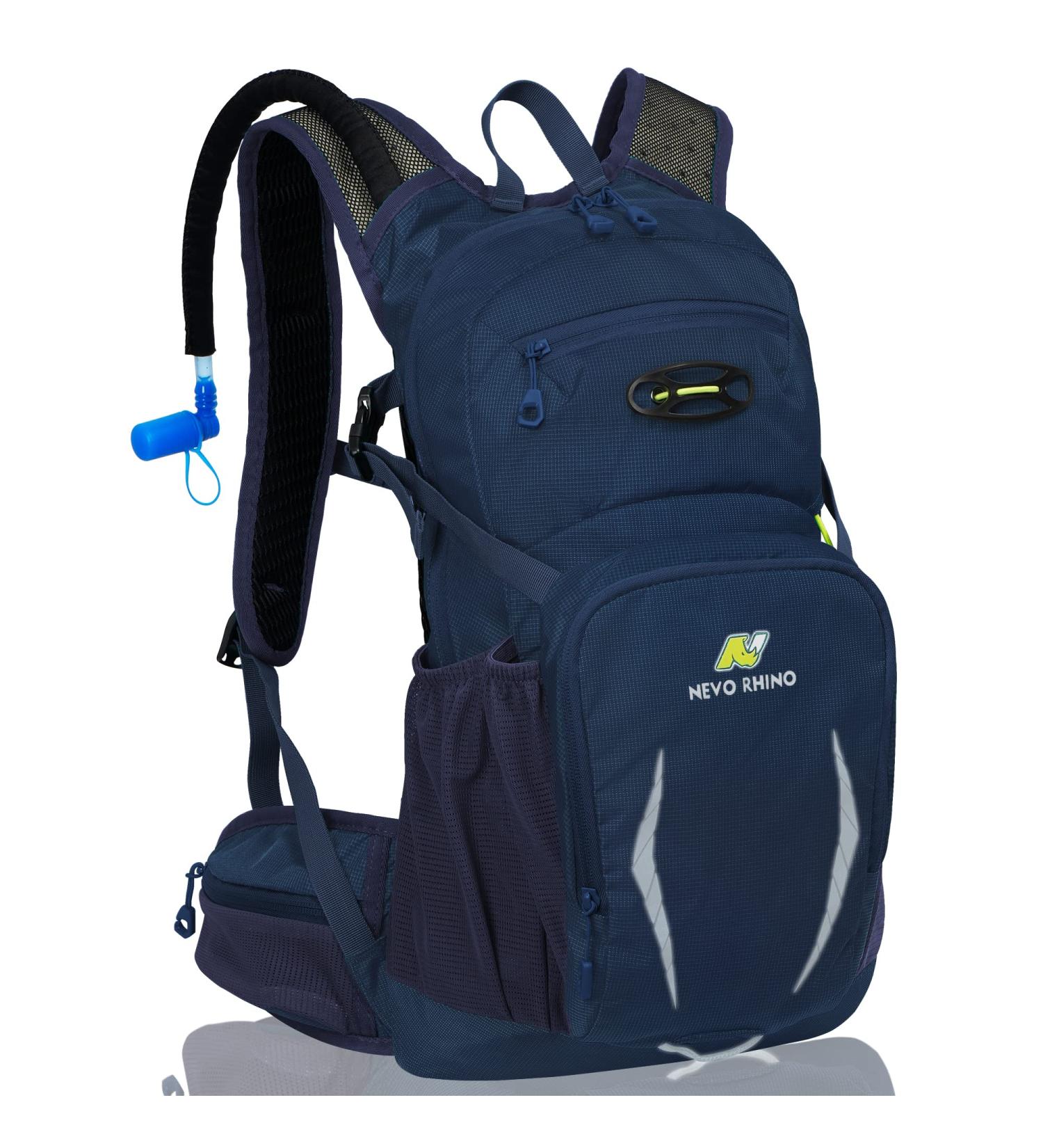 NEVO RHINO Insulated Hydration Backpack with 3L Water Bladder - Ideal for Hiking, Cycling, Running, Camping - Blue - Buy Online on GoSupps.com