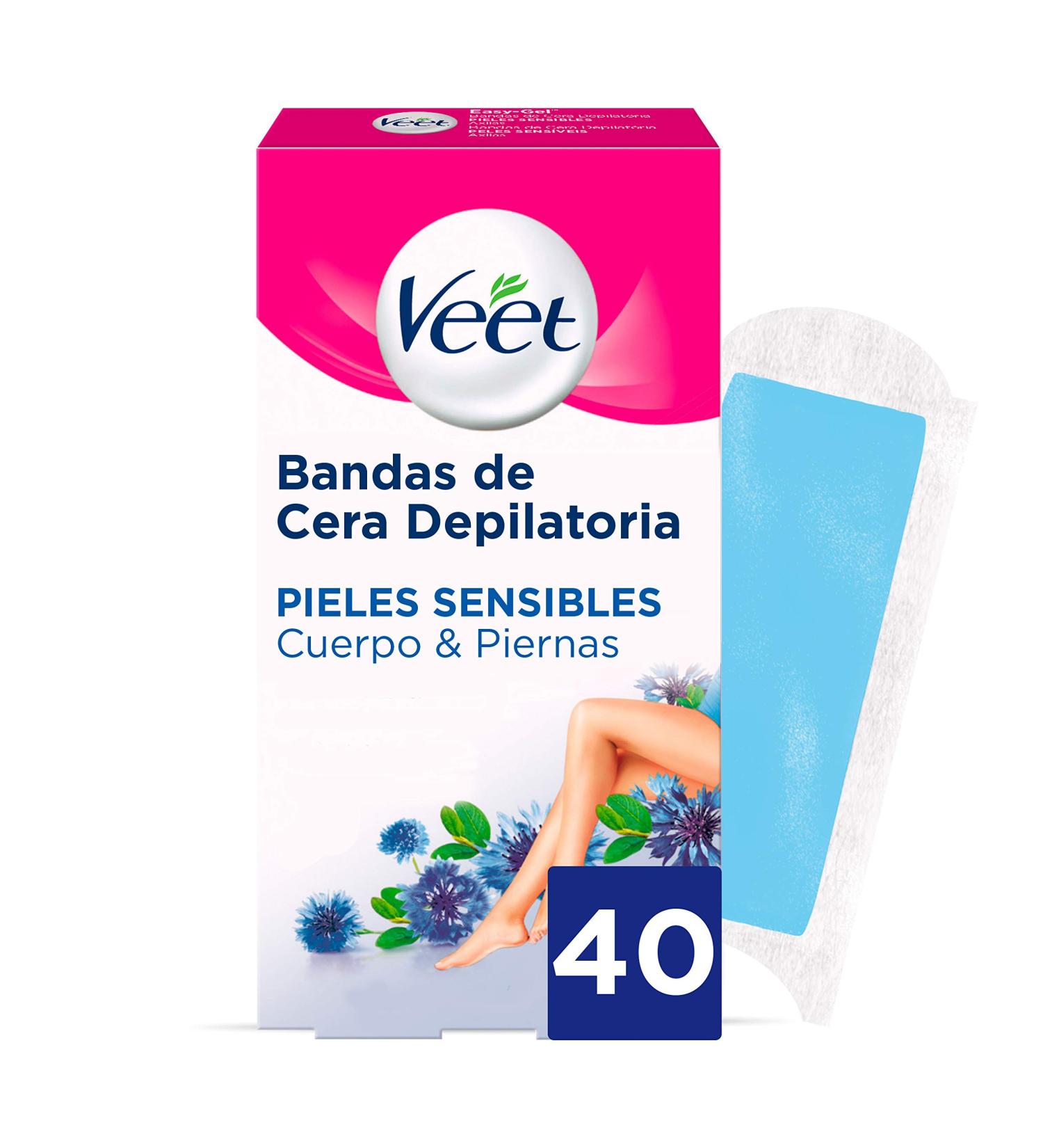 Veet Easy Gelwax Body Bands - Sensitive Skin Depilatory Wax (X40) | Fast International Shipping - Buy Online on GoSupps.com