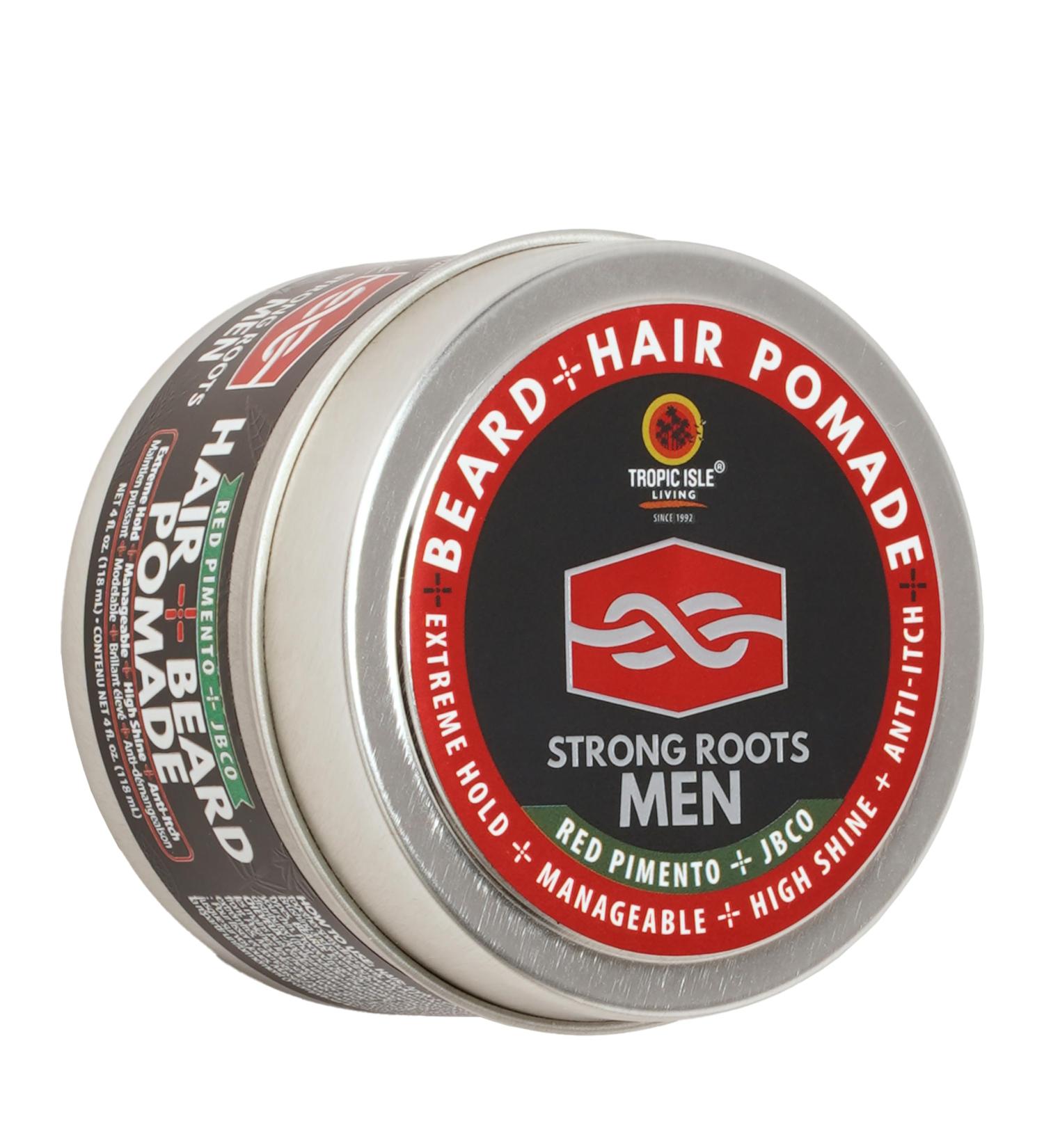 Strong Roots Men Beard & Hair Pomade - Extreme Hold High Shine Flake Free | Natural Jamaican Black Castor Oil | Grooming & Styling Solution - Buy Online on GoSupps.com