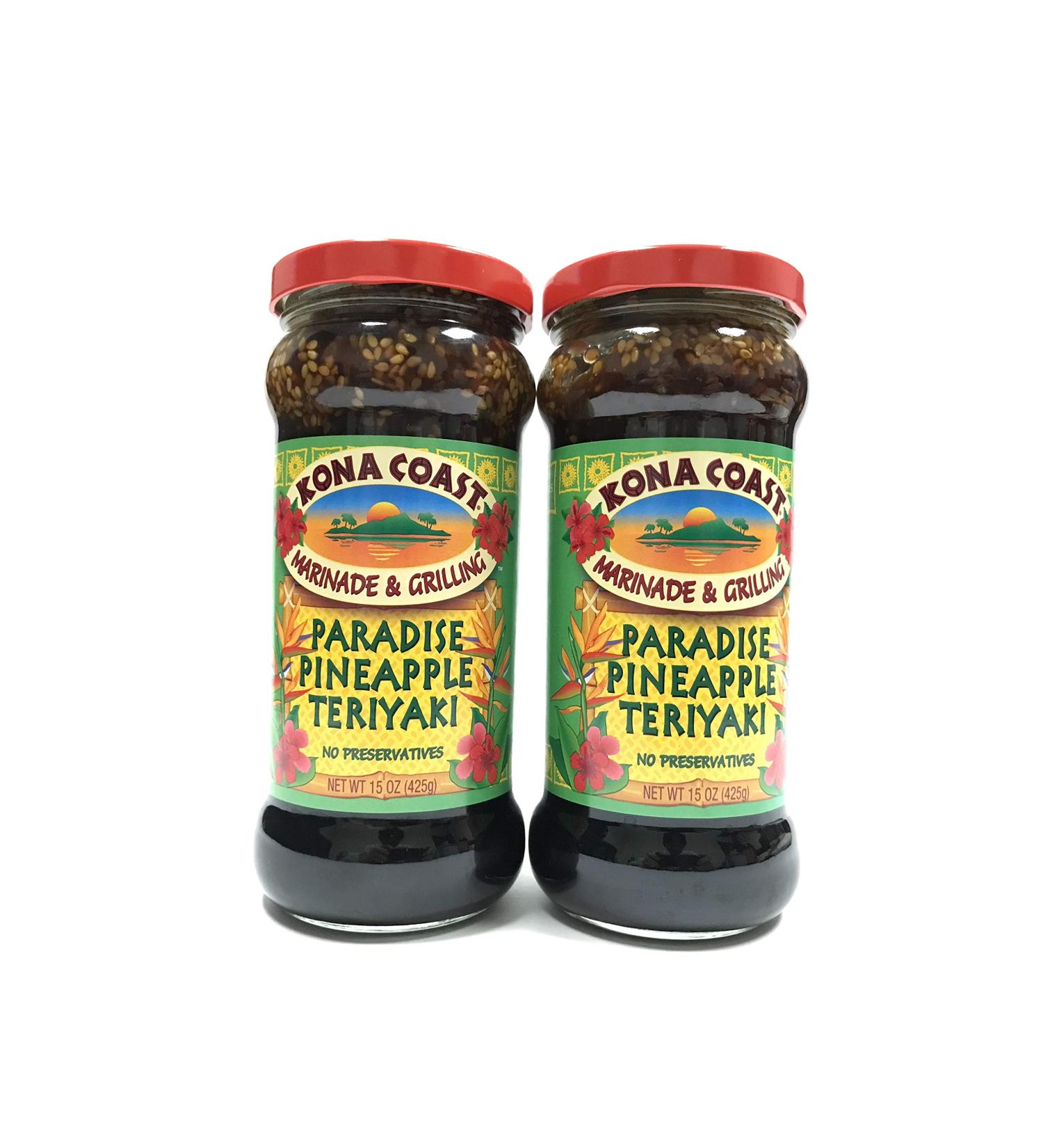 Kona Coast Paradise Pineapple Teriyaki Sauce 15 Oz | 2 Pack 15 Fl Oz (Pack of 2)