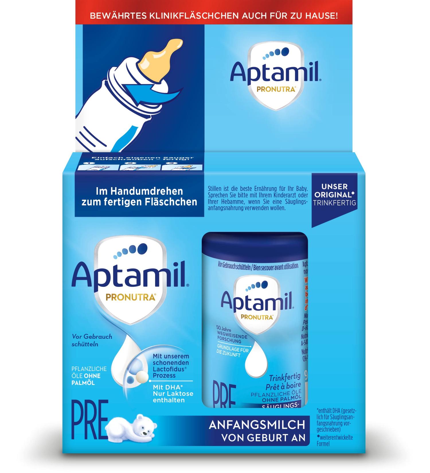 Aptamil Pronutra-ADVANCE PRE Ready to Drink - 720ml Pack (4x2x90ml) | International Shipping Available - Buy Online on GoSupps.com
