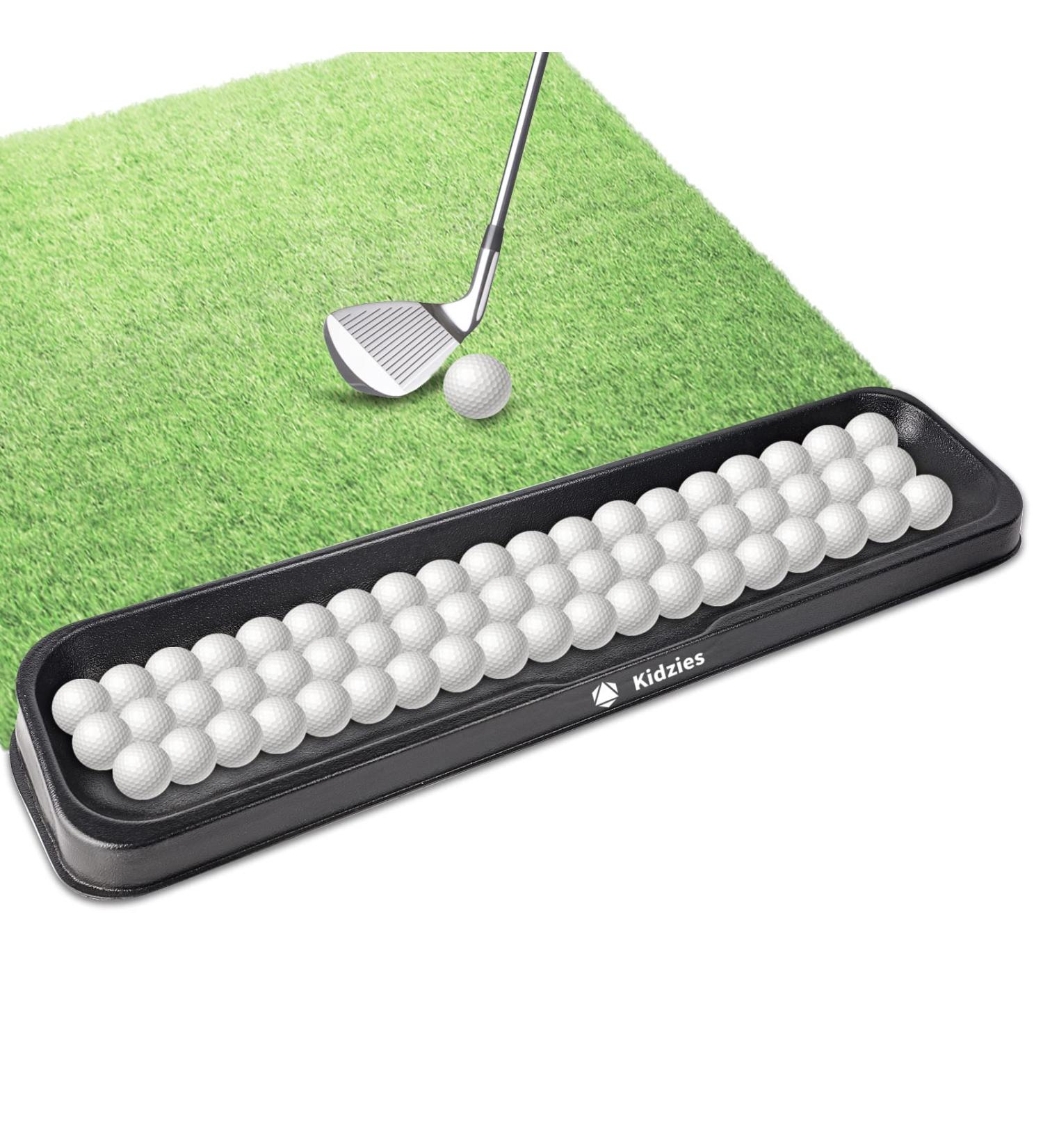 KIDZIES Large Golf Ball Tray - 50 Ball Capacity - Durable Holder for Range & Home Training - All-Weather Golf Balls Container - Buy Online on GoSupps.com